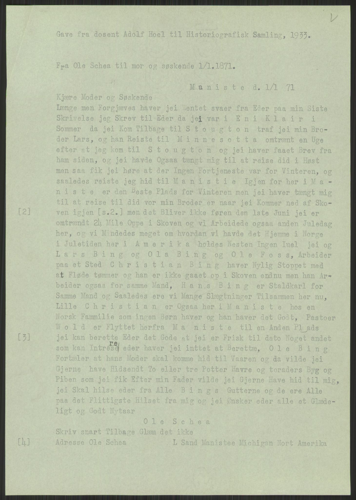 Samlinger til kildeutgivelse, Amerikabrevene, AV/RA-EA-4057/F/L0006: Innlån fra Akershus: Hilton - Solem, 1838-1914, p. 995