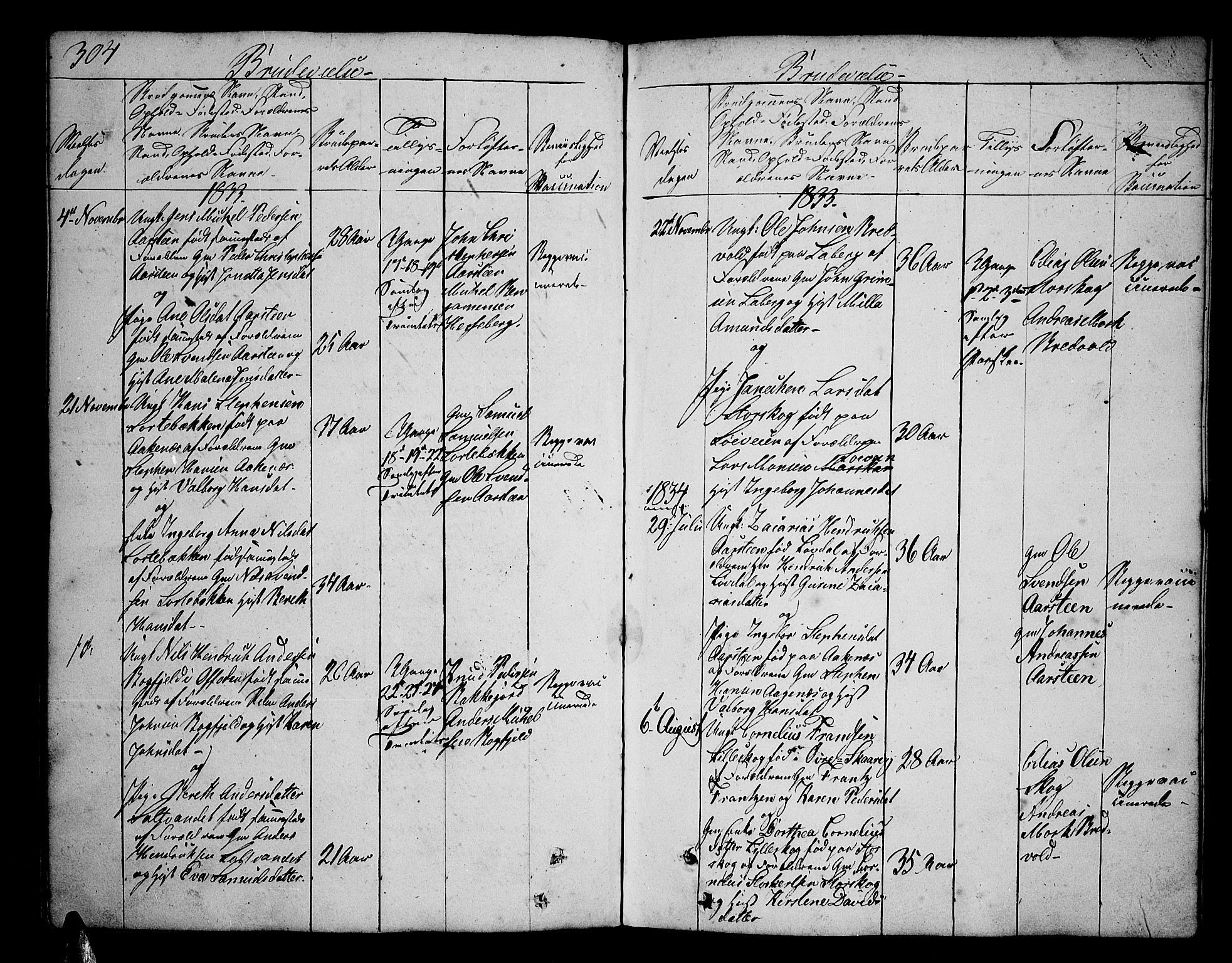 Ibestad sokneprestembete, SATØ/S-0077/H/Ha/Hab/L0003klokker: Parish register (copy) no. 3, 1833-1852, p. 304