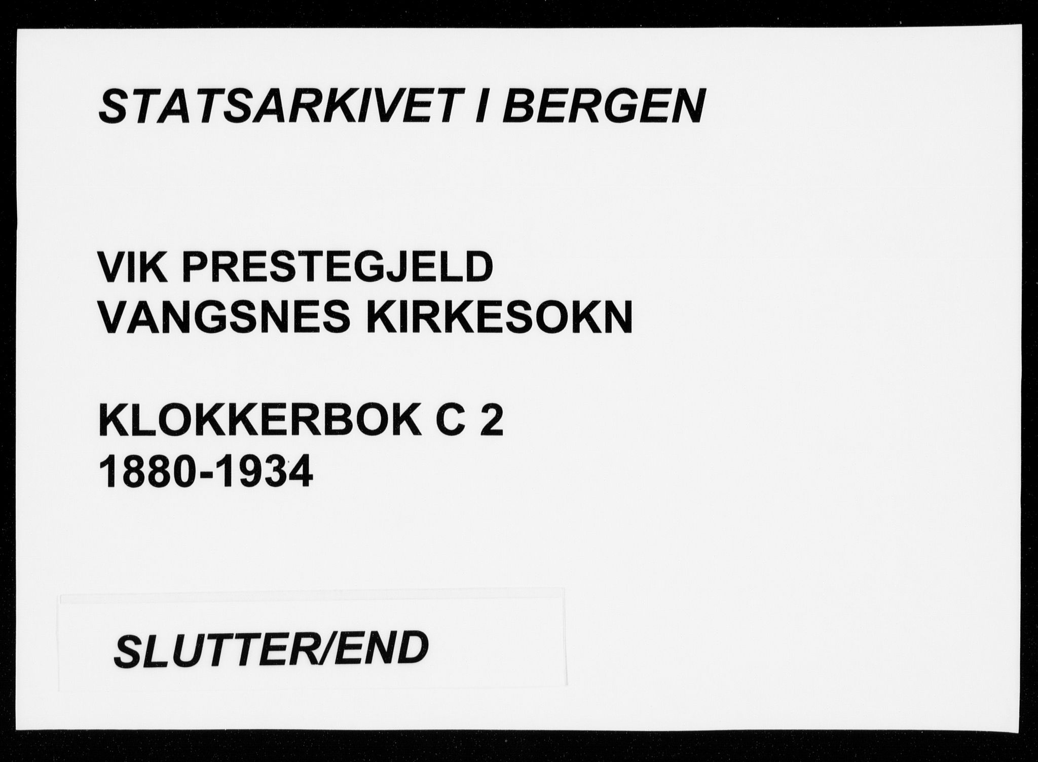 Vik sokneprestembete, AV/SAB-A-81501/H/Hab/Habc/L0002: Parish register (copy) no. C 2, 1880-1934