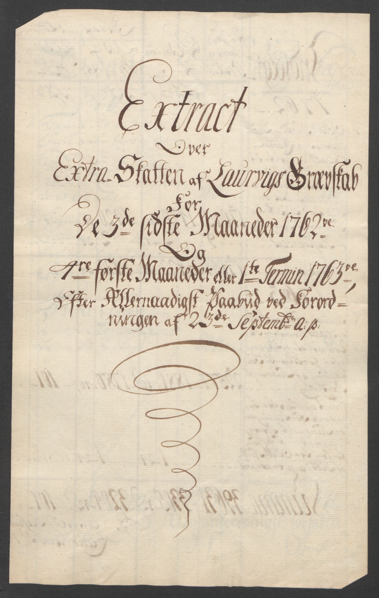 Rentekammeret inntil 1814, Reviderte regnskaper, Fogderegnskap, AV/RA-EA-4092/R33/L2033: Ekstraskatten Larvik grevskap, 1762-1764, p. 388