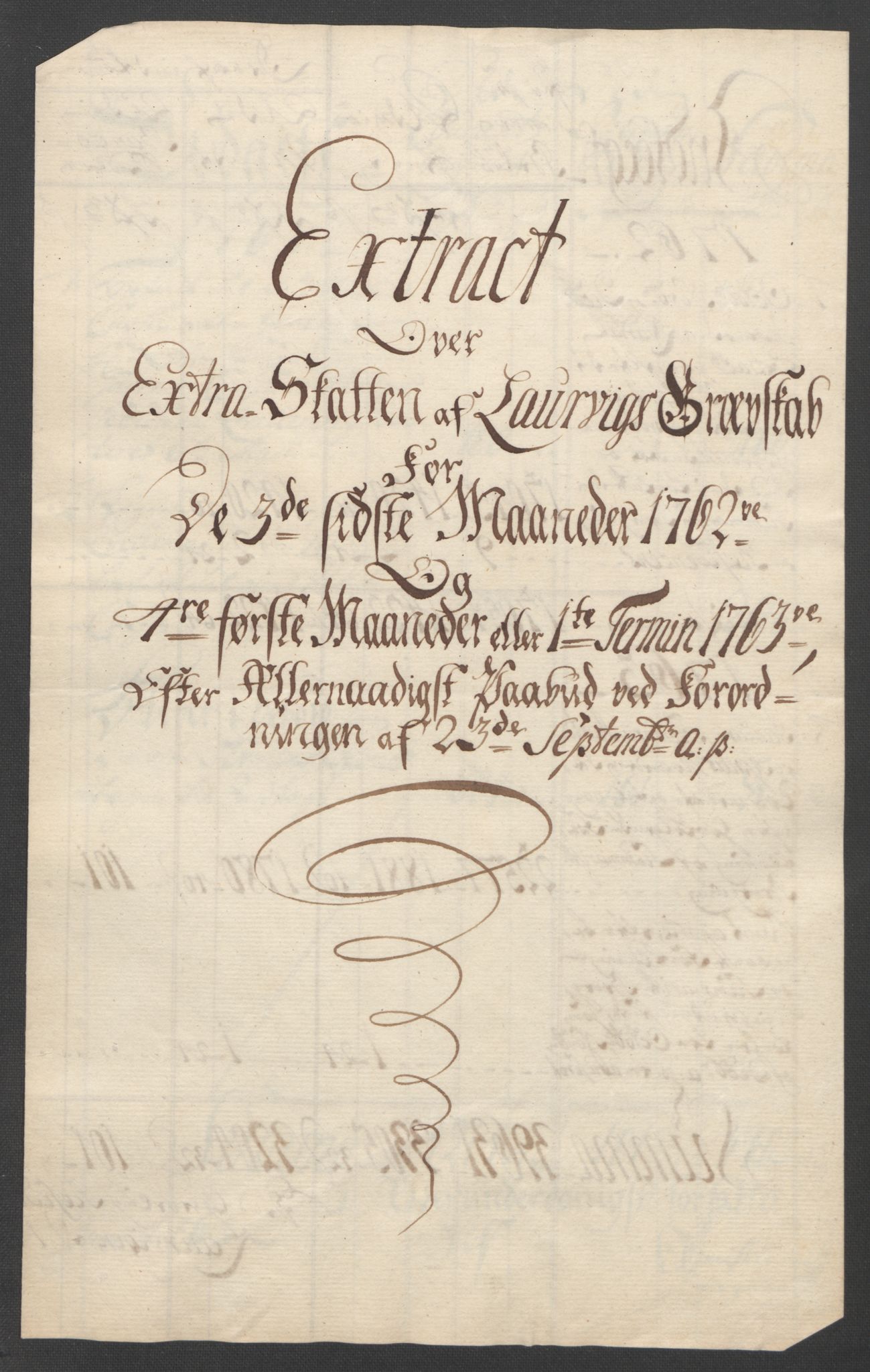 Rentekammeret inntil 1814, Reviderte regnskaper, Fogderegnskap, RA/EA-4092/R33/L2033: Ekstraskatten Larvik grevskap, 1762-1764, p. 388