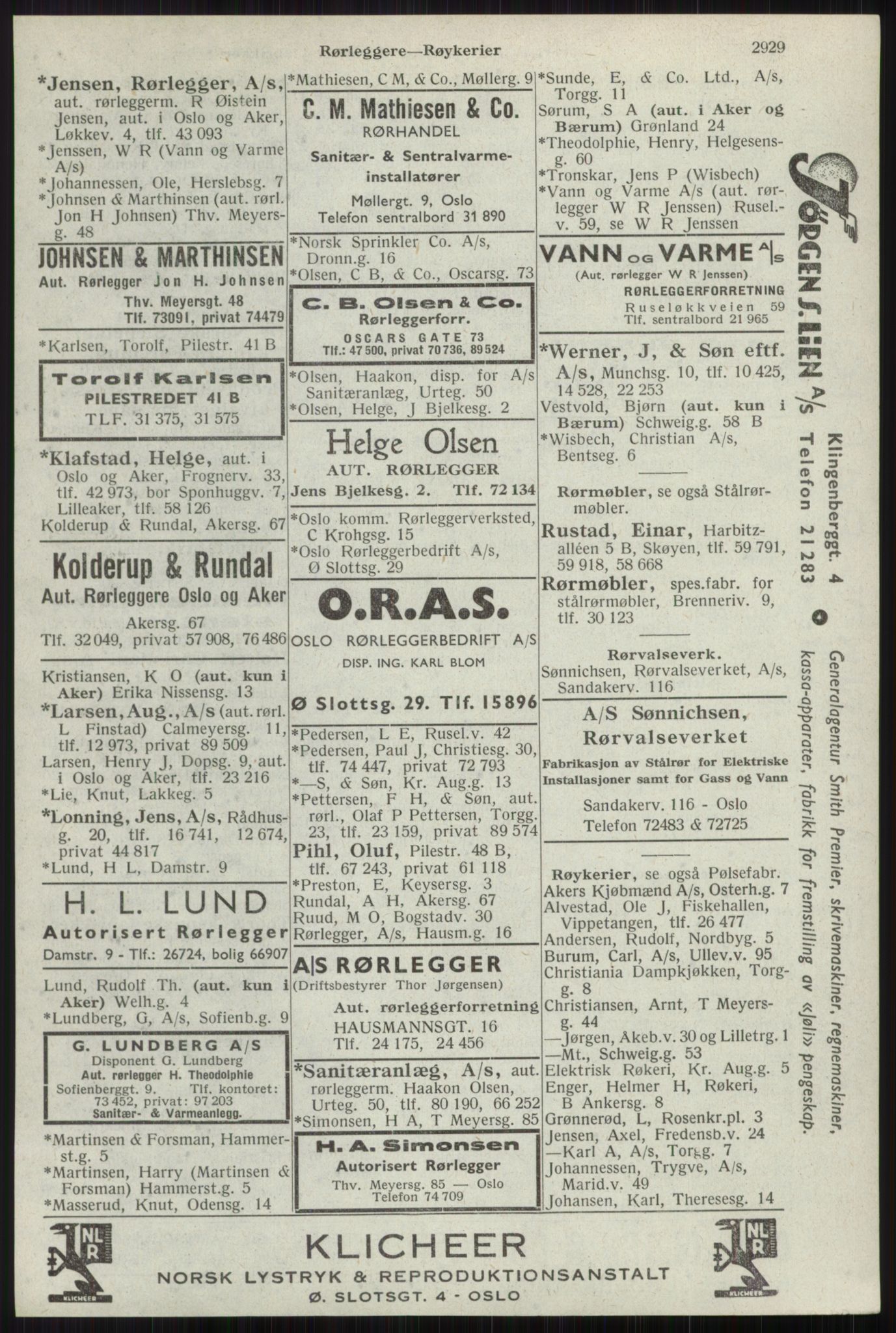 Kristiania/Oslo adressebok, PUBL/-, 1941, p. 2929