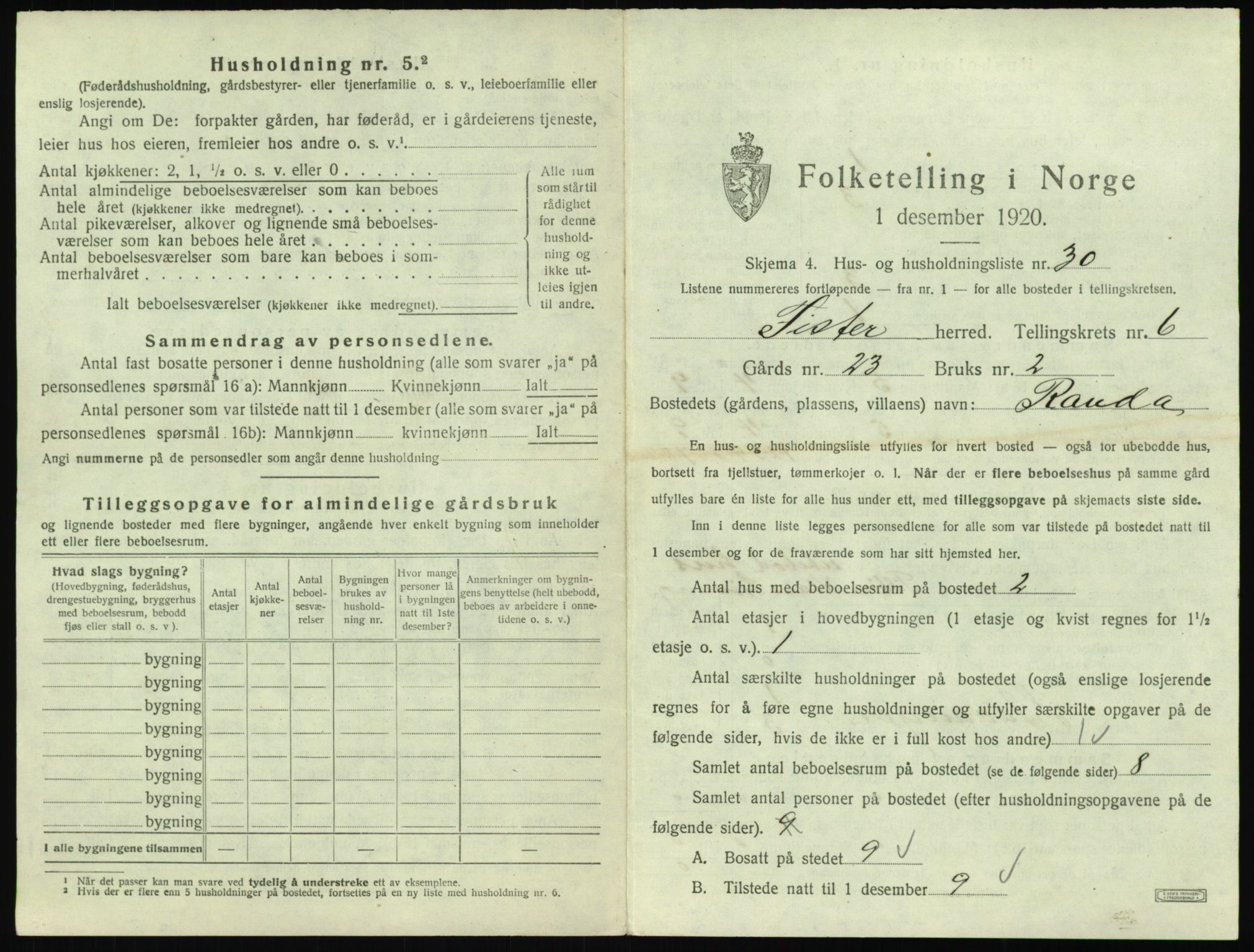 SAST, 1920 census for Fister, 1920, p. 365