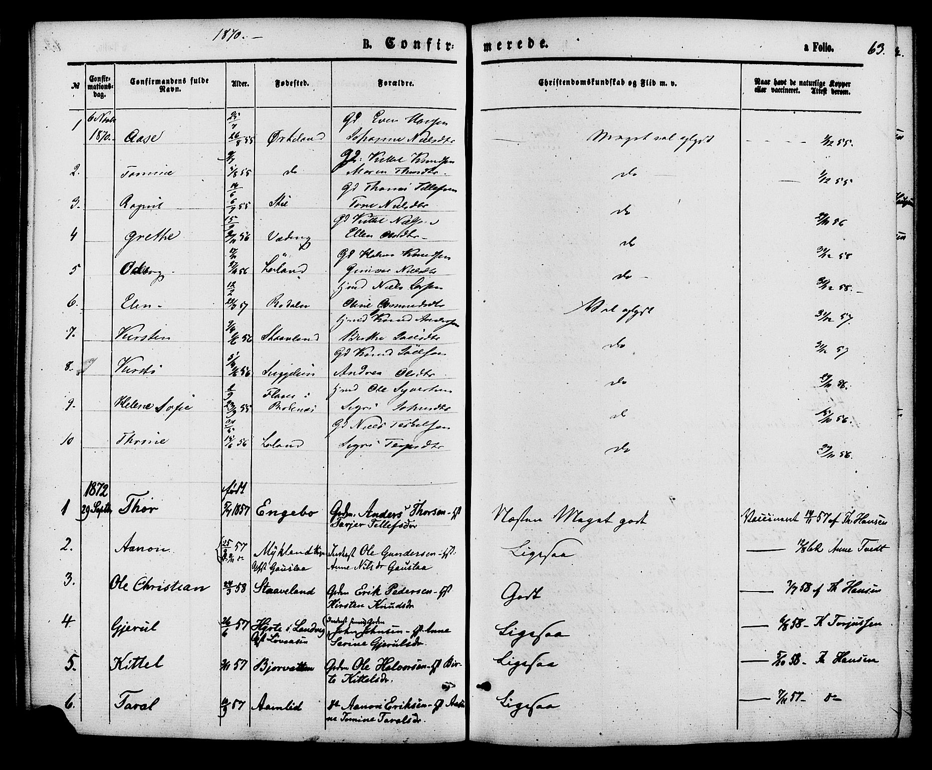 Herefoss sokneprestkontor, AV/SAK-1111-0019/F/Fa/Faa/L0002: Parish register (official) no. A 2, 1861-1886, p. 61