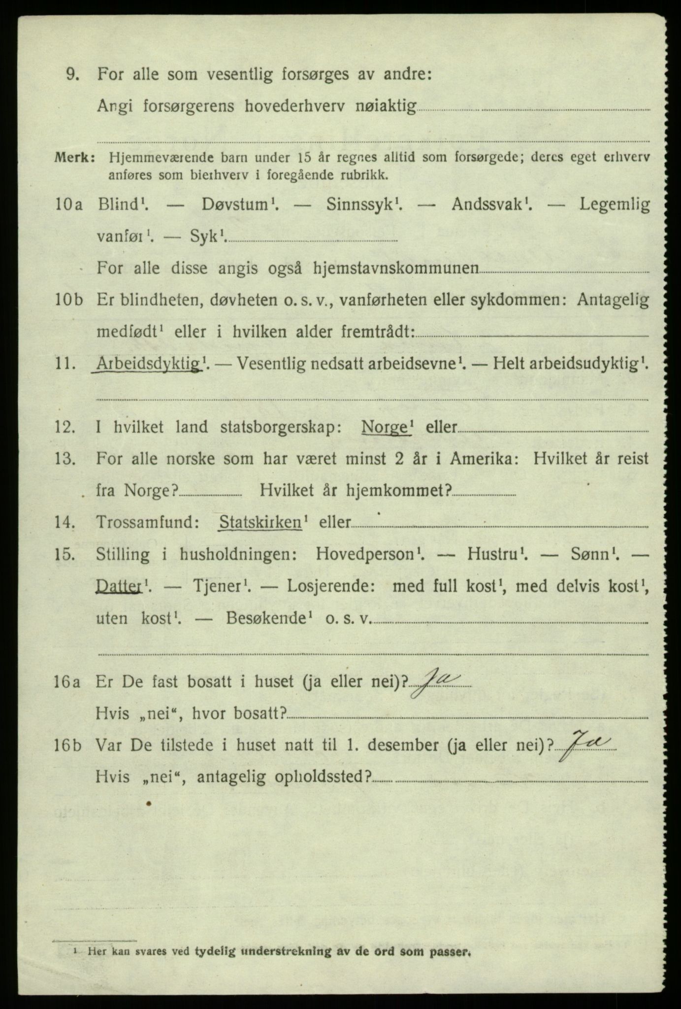 SAB, 1920 census for Alversund, 1920, p. 1157