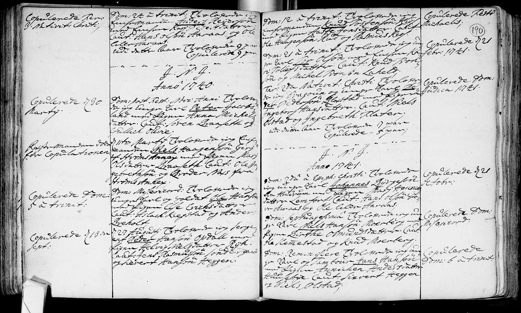 Røyken kirkebøker, SAKO/A-241/F/Fa/L0002: Parish register (official) no. 2, 1731-1782, p. 190