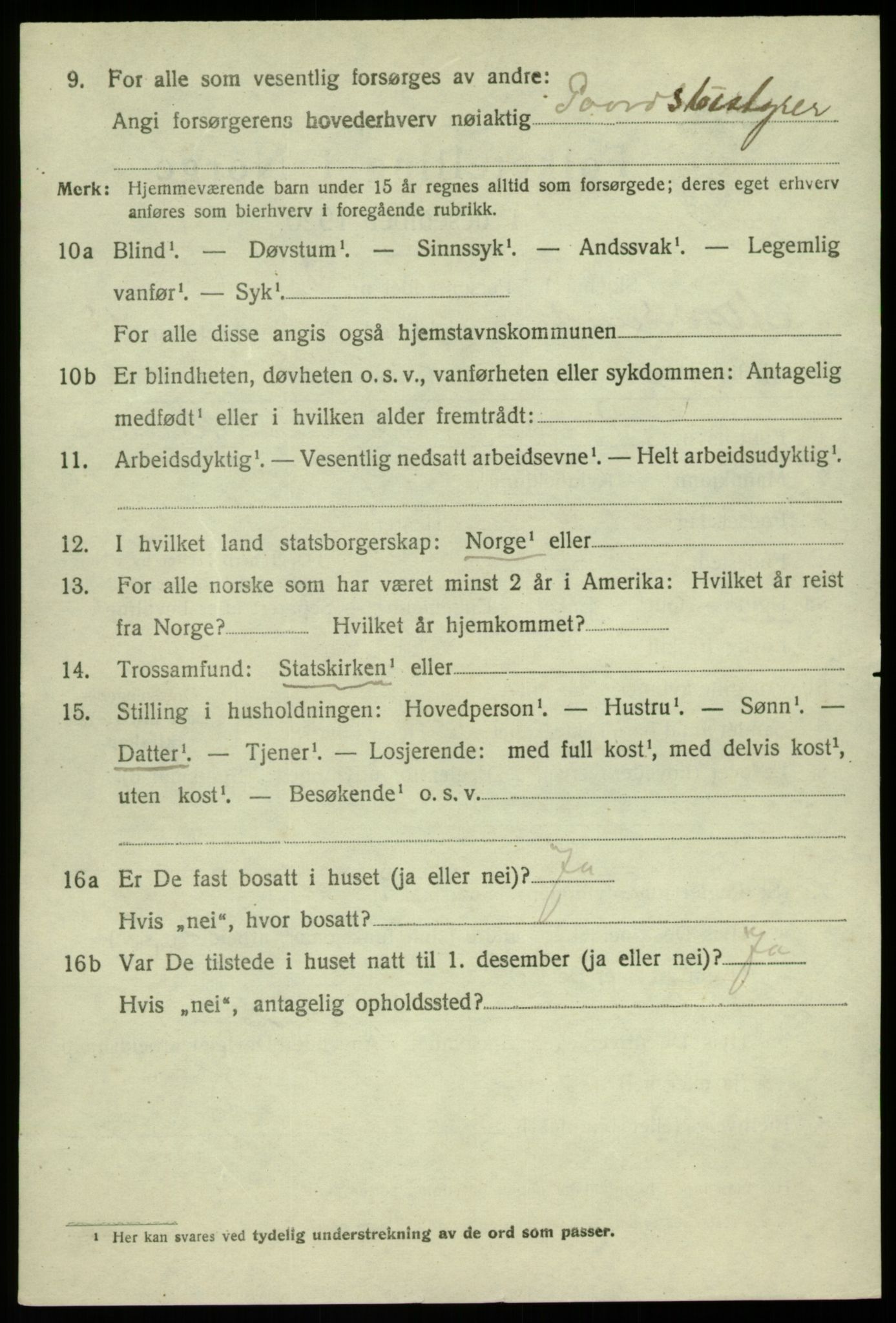 SAB, 1920 census for Alversund, 1920, p. 8251