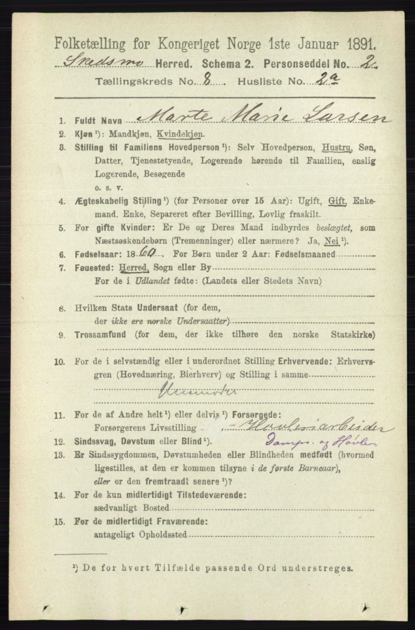 RA, 1891 census for 0231 Skedsmo, 1891, p. 3930