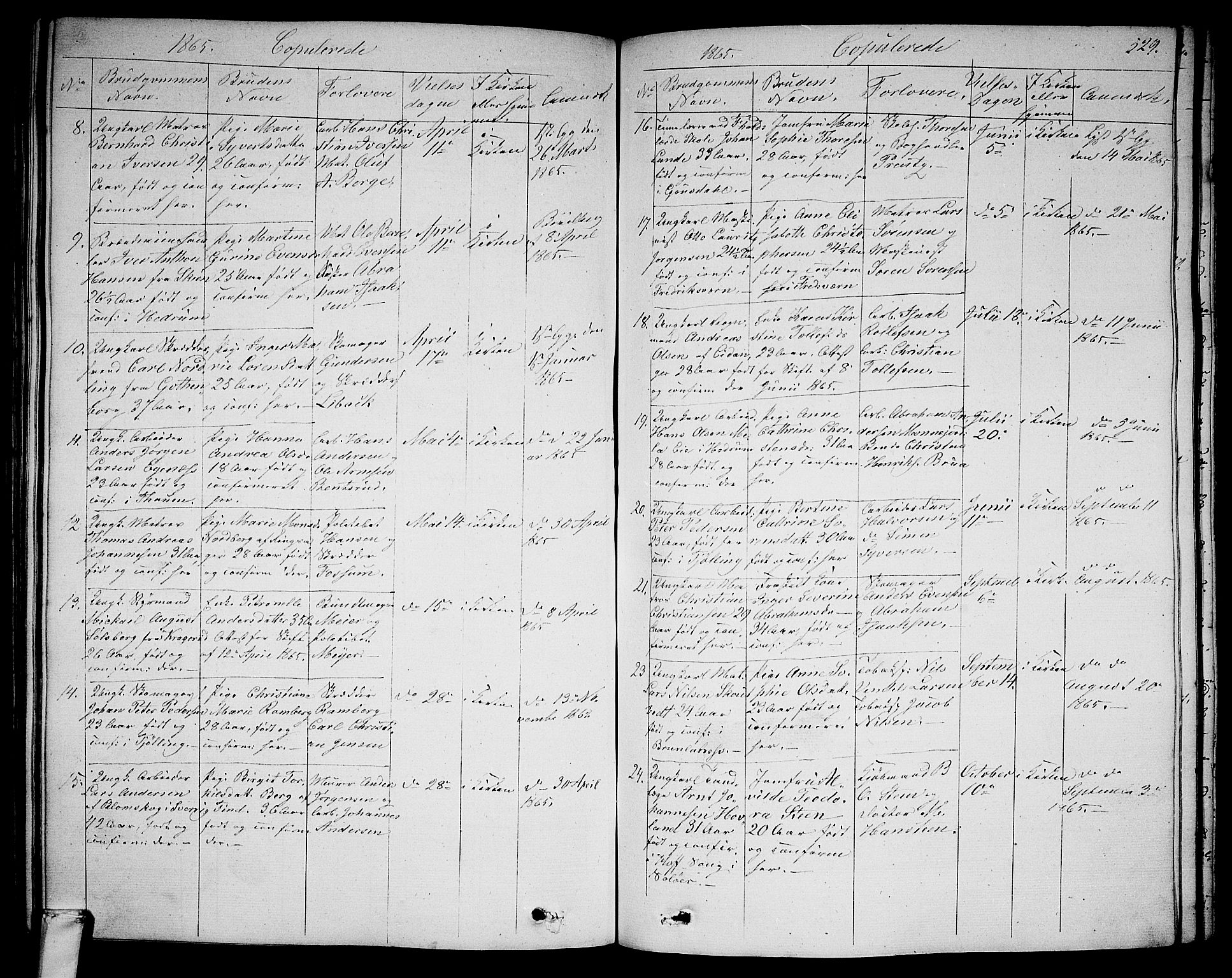 Larvik kirkebøker, AV/SAKO-A-352/G/Ga/L0003b: Parish register (copy) no. I 3B, 1830-1870, p. 529