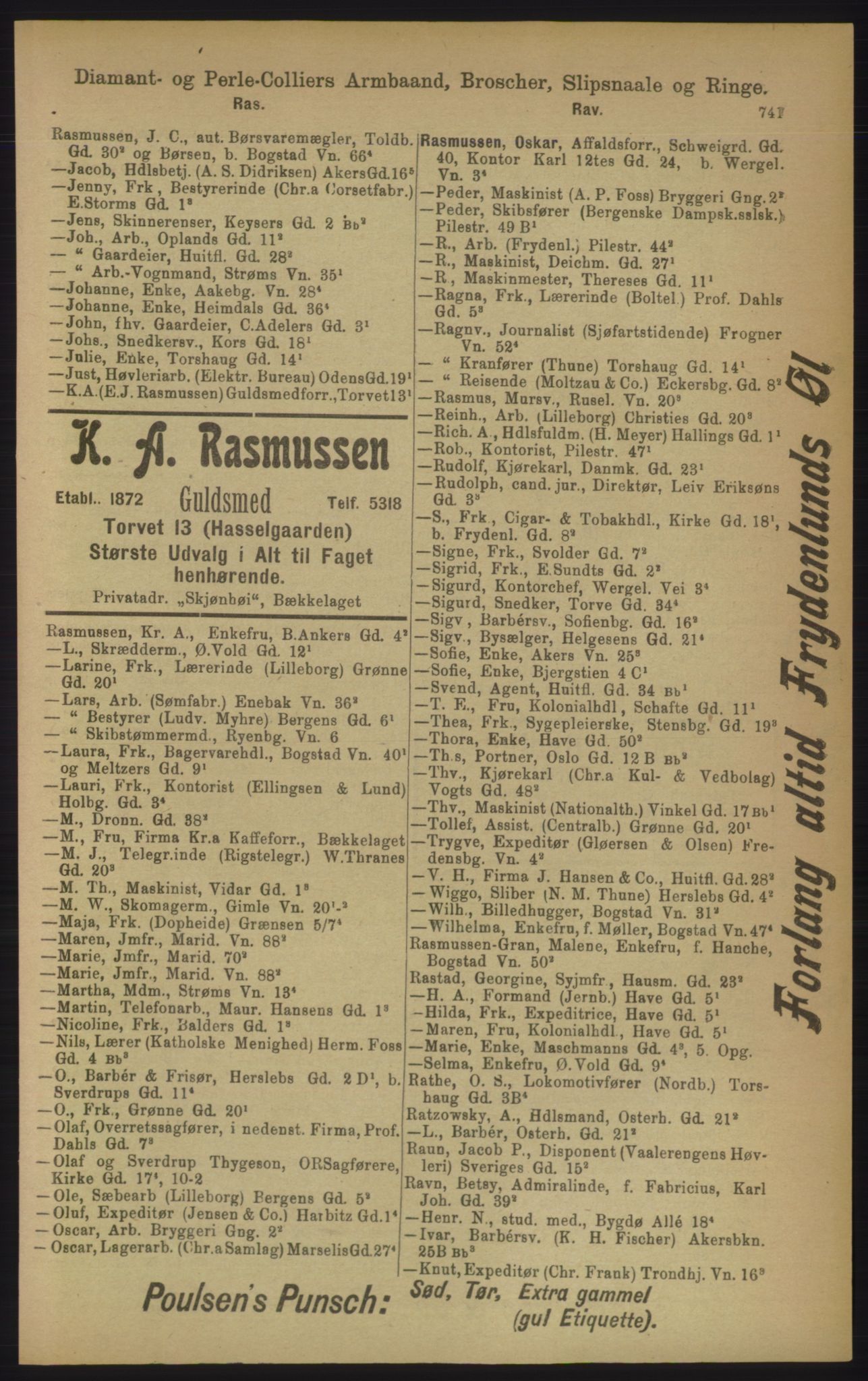 Kristiania/Oslo adressebok, PUBL/-, 1906, p. 741