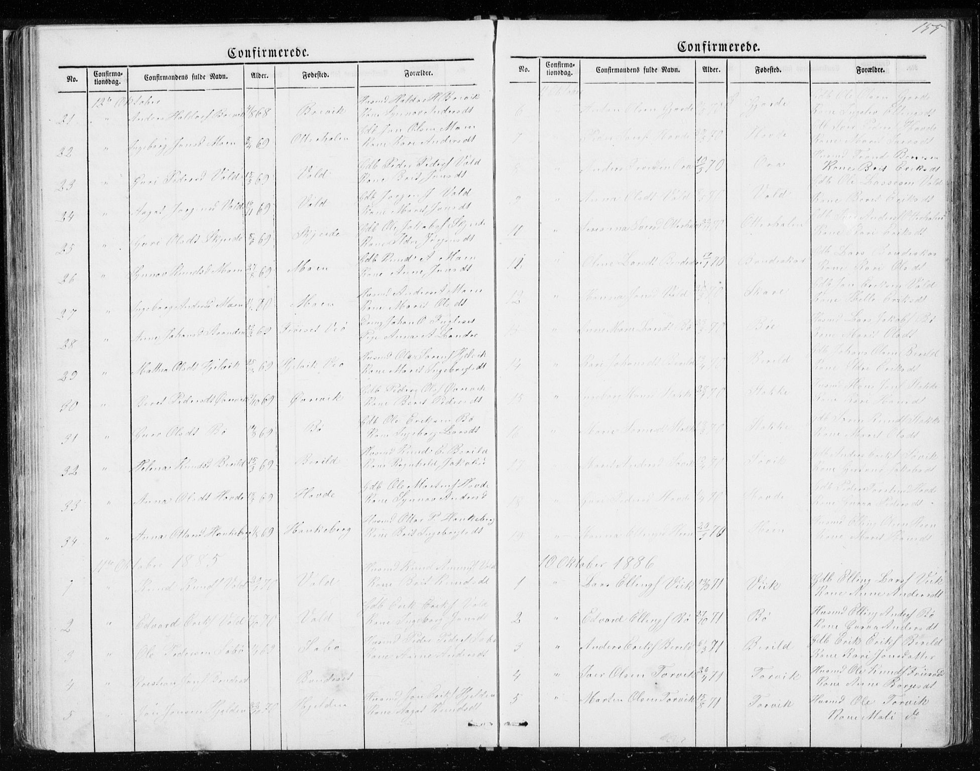 Ministerialprotokoller, klokkerbøker og fødselsregistre - Møre og Romsdal, SAT/A-1454/543/L0564: Parish register (copy) no. 543C02, 1867-1915, p. 155