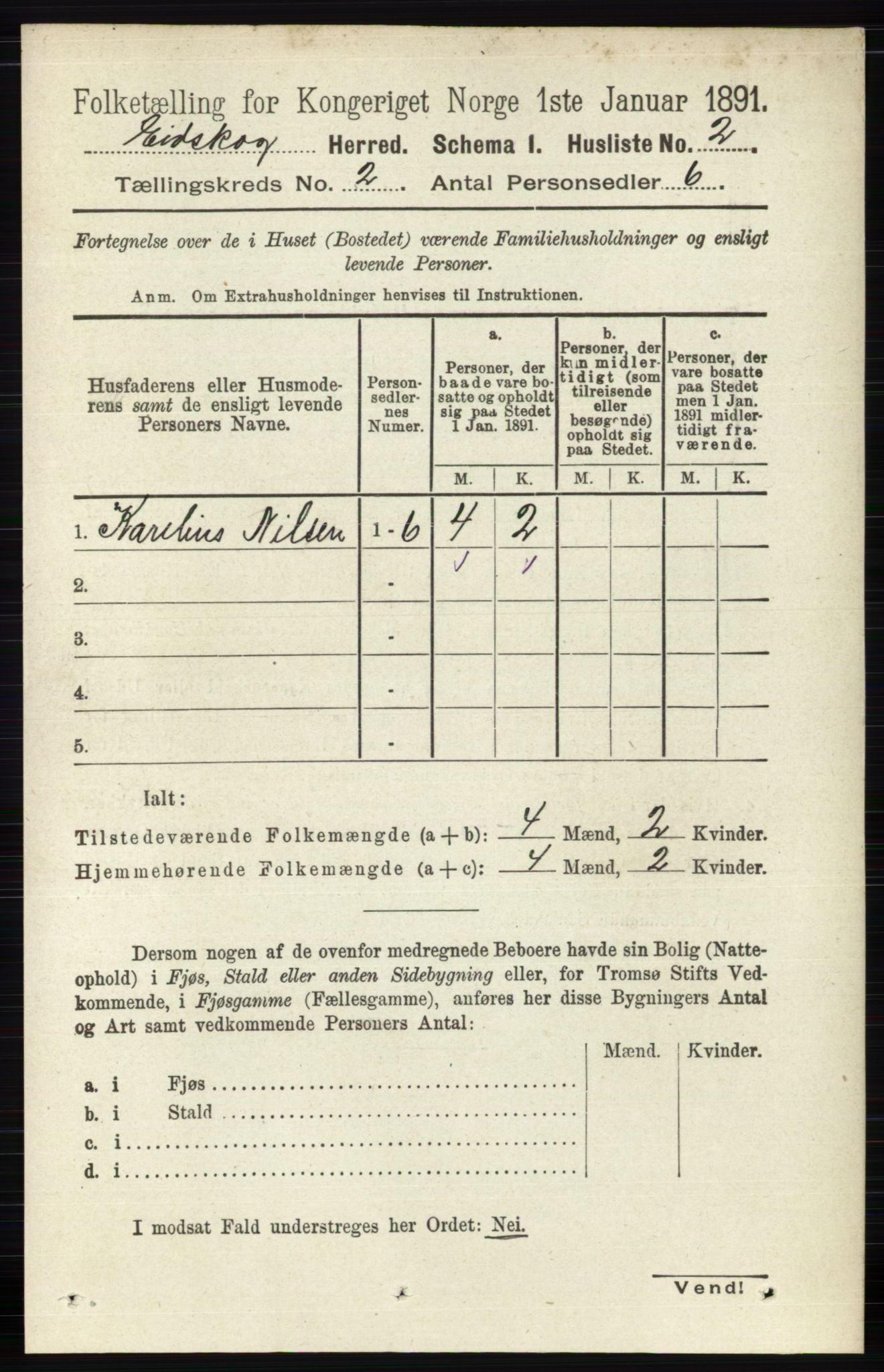 RA, 1891 census for 0420 Eidskog, 1891, p. 431