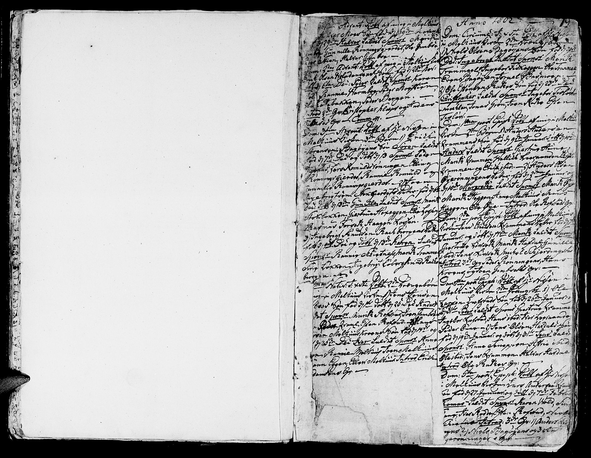 Ministerialprotokoller, klokkerbøker og fødselsregistre - Sør-Trøndelag, SAT/A-1456/691/L1061: Parish register (official) no. 691A02 /1, 1768-1815, p. 19