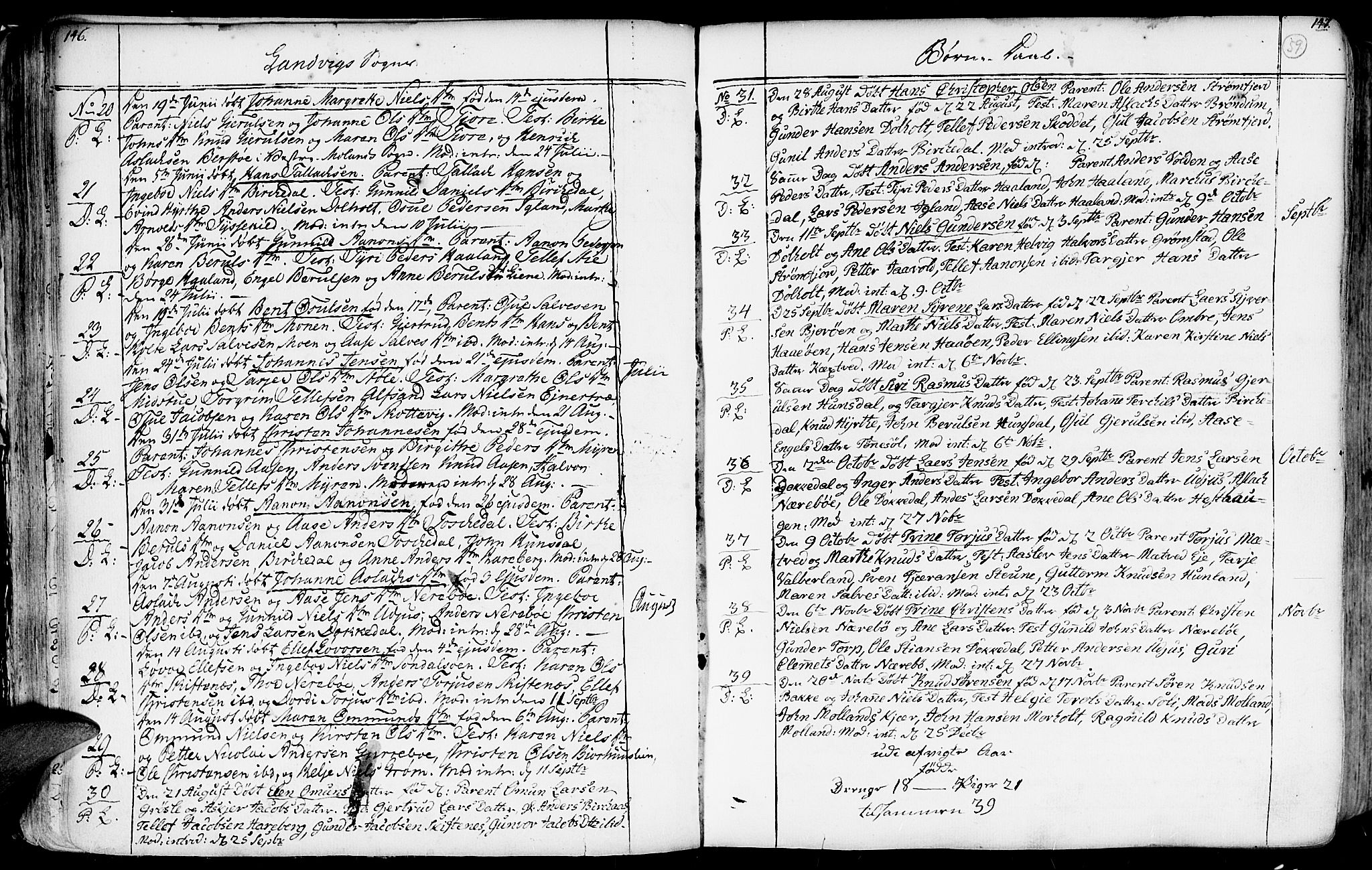 Hommedal sokneprestkontor, AV/SAK-1111-0023/F/Fa/Fab/L0002: Parish register (official) no. A 2 /1, 1741-1848, p. 59