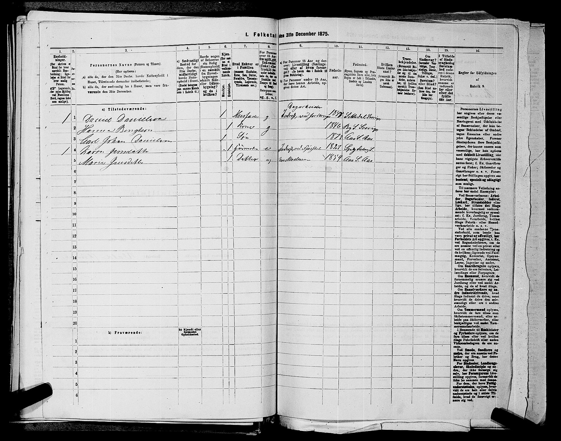 RA, 1875 census for 0214P Ås, 1875, p. 193