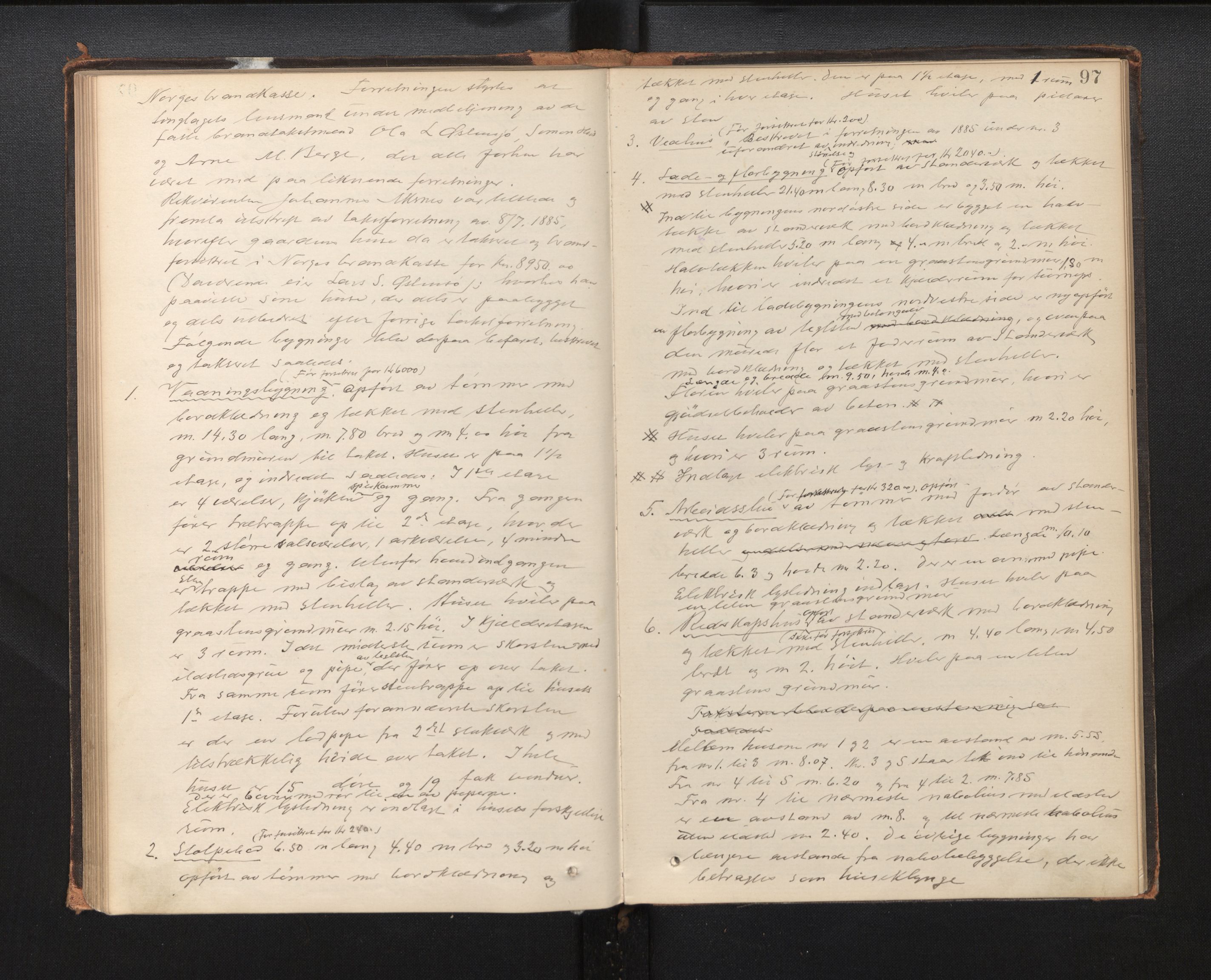 Lensmannen i Kvam, AV/SAB-A-33201/0012/L0002: Branntakstprotokoll, 1881-1919, p. 96b-97a