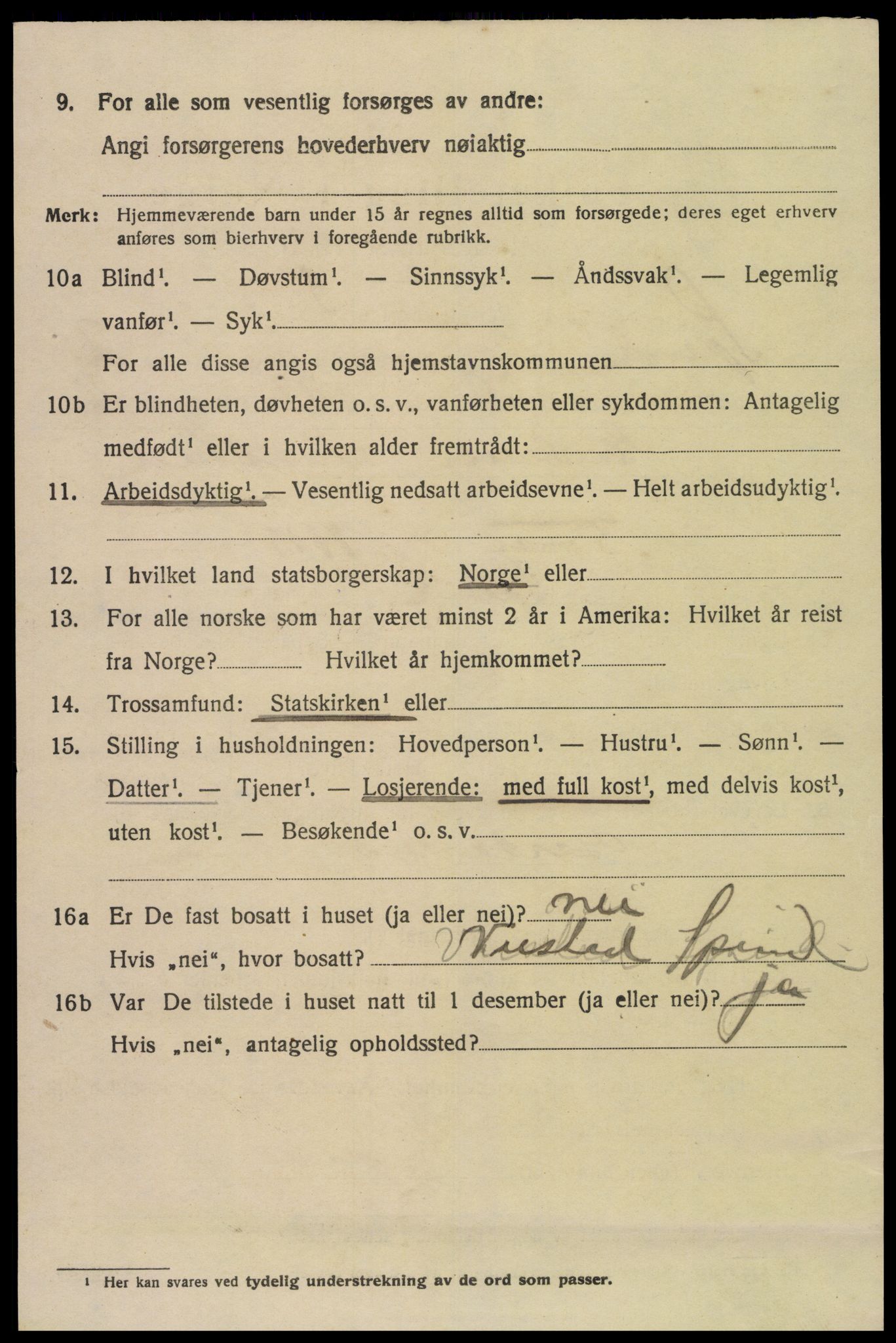 SAK, 1920 census for Spind, 1920, p. 1640