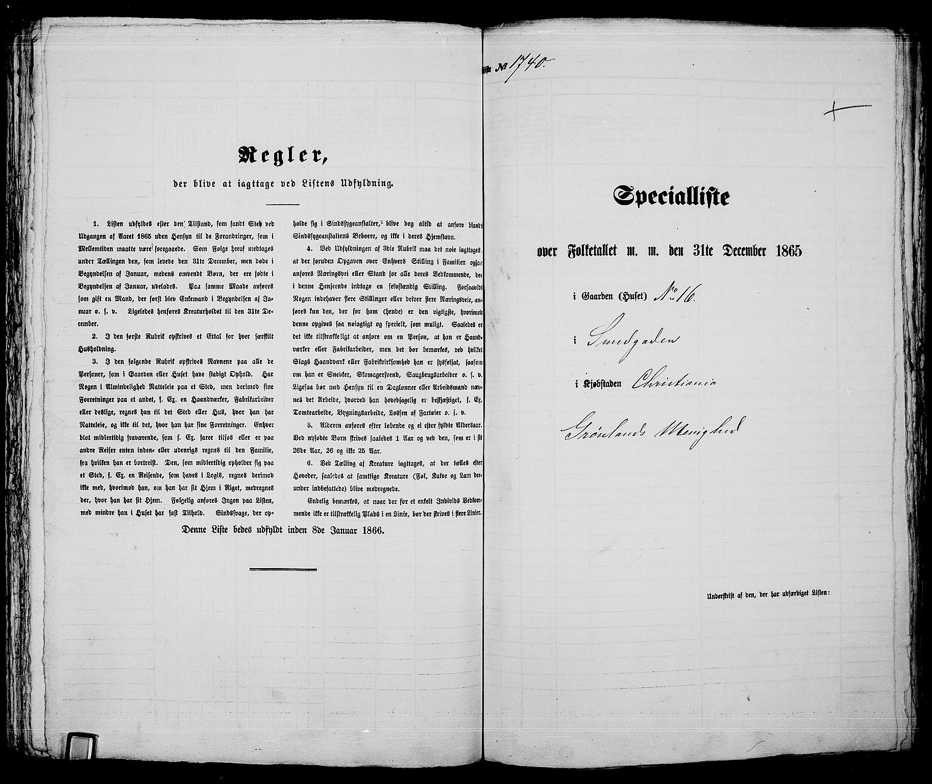 RA, 1865 census for Kristiania, 1865, p. 3920