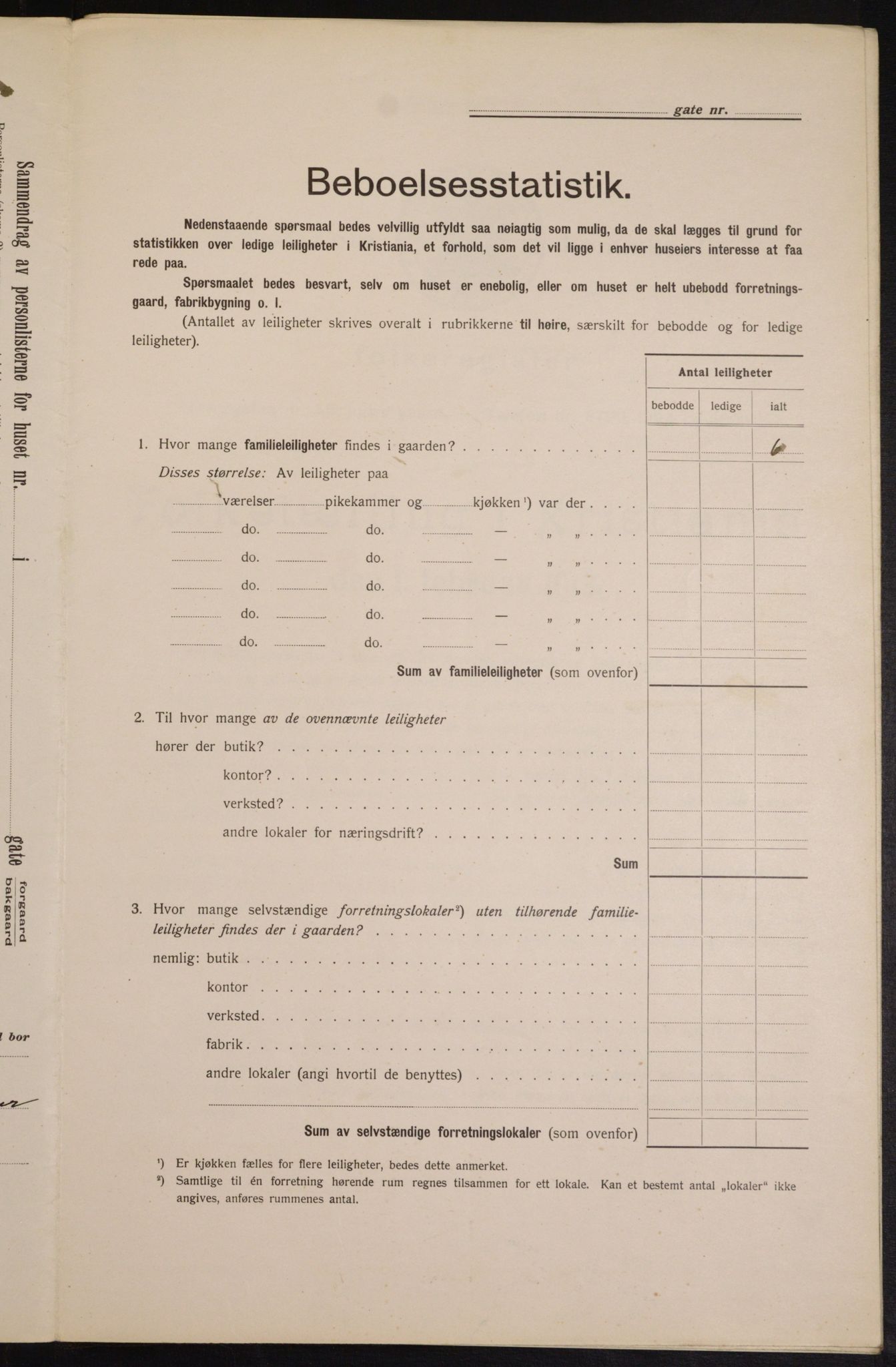 OBA, Municipal Census 1913 for Kristiania, 1913, p. 78915