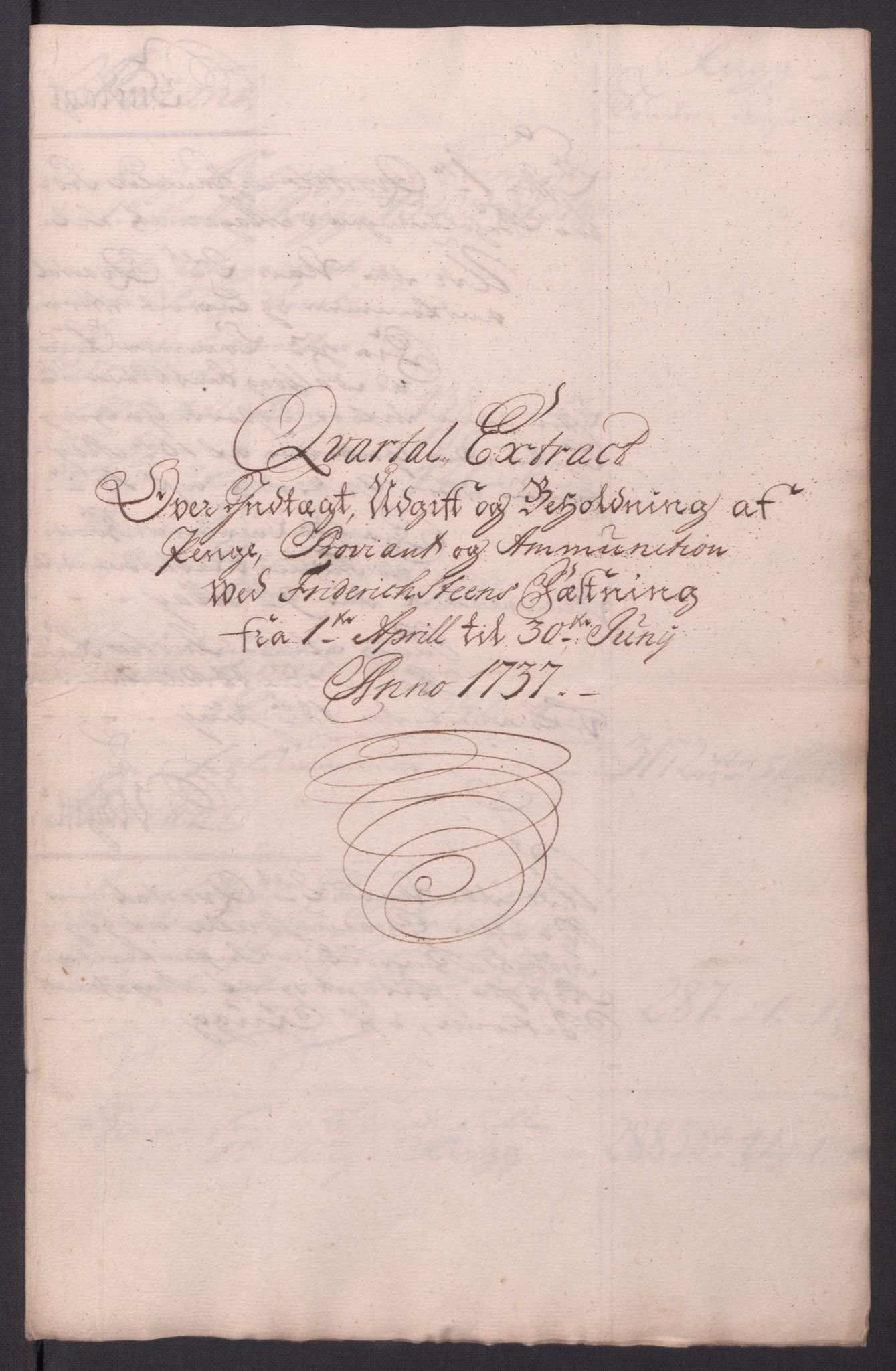 Kommanderende general (KG I) med Det norske krigsdirektorium, AV/RA-EA-5419/D/L0154: Fredriksten festning: Brev, inventarfortegnelser og regnskapsekstrakter, 1730-1739, p. 536