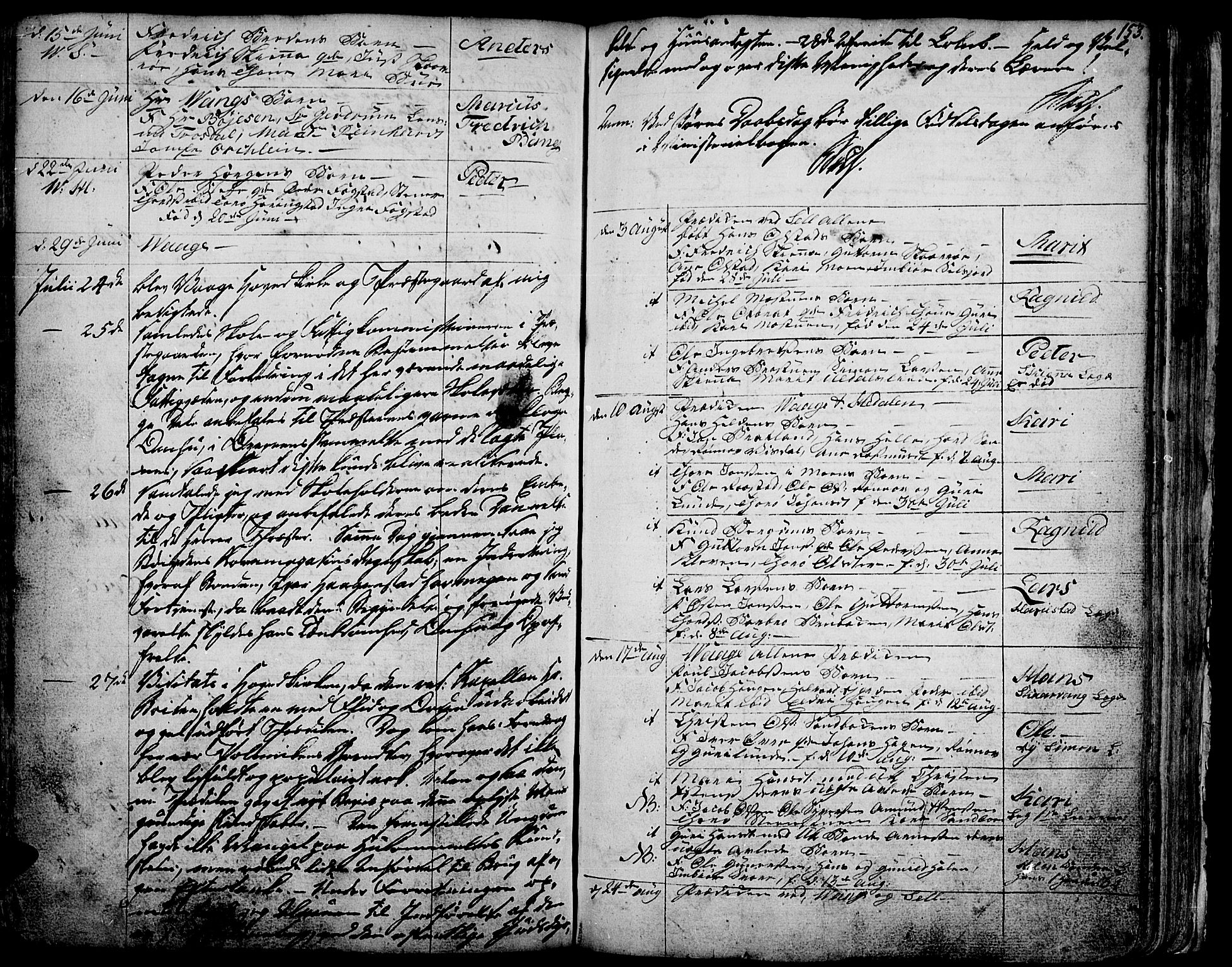 Vågå prestekontor, AV/SAH-PREST-076/H/Ha/Haa/L0001: Parish register (official) no. 1, 1739-1810, p. 153