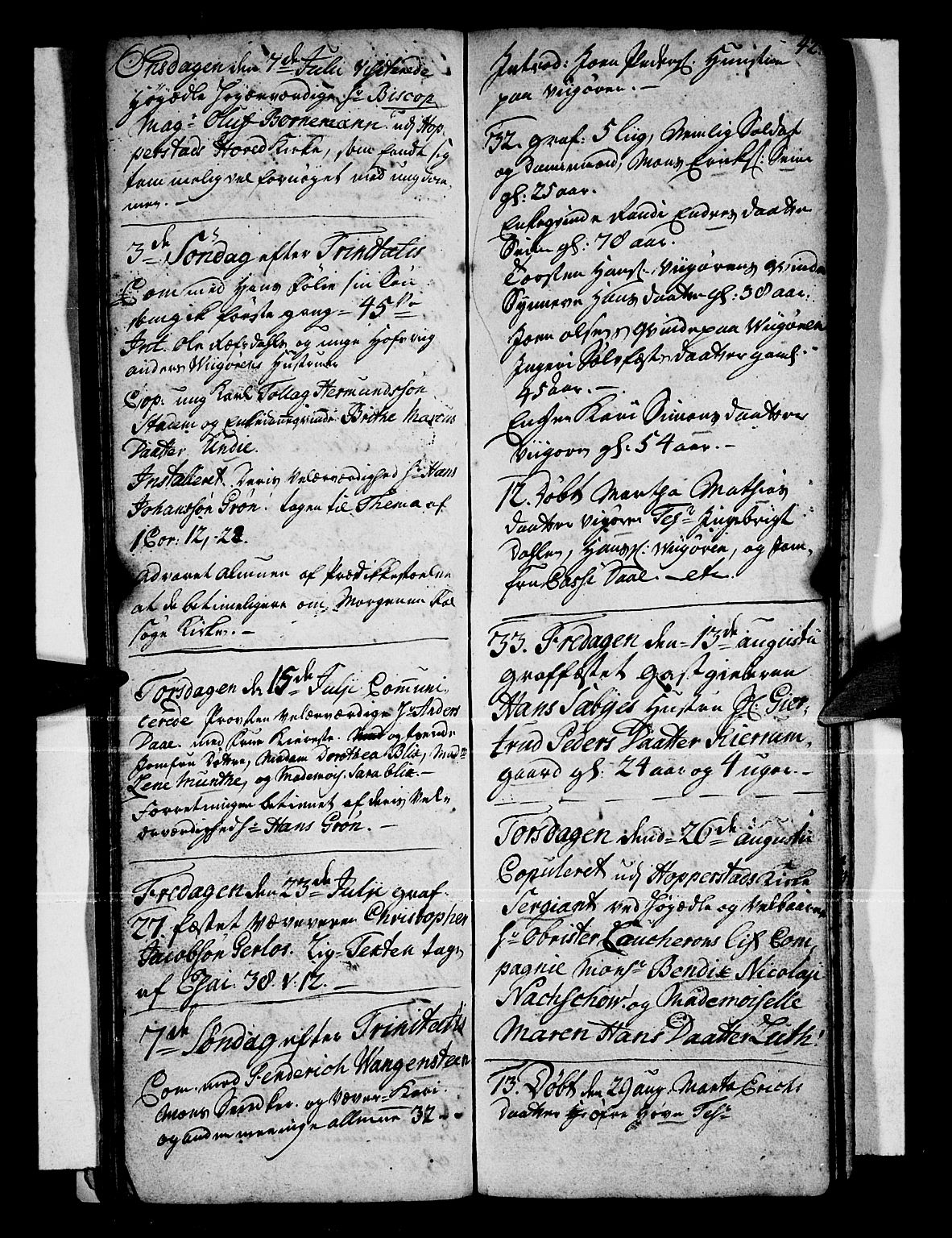 Vik sokneprestembete, SAB/A-81501: Parish register (official) no. A 1 /1, 1727-1740, p. 42