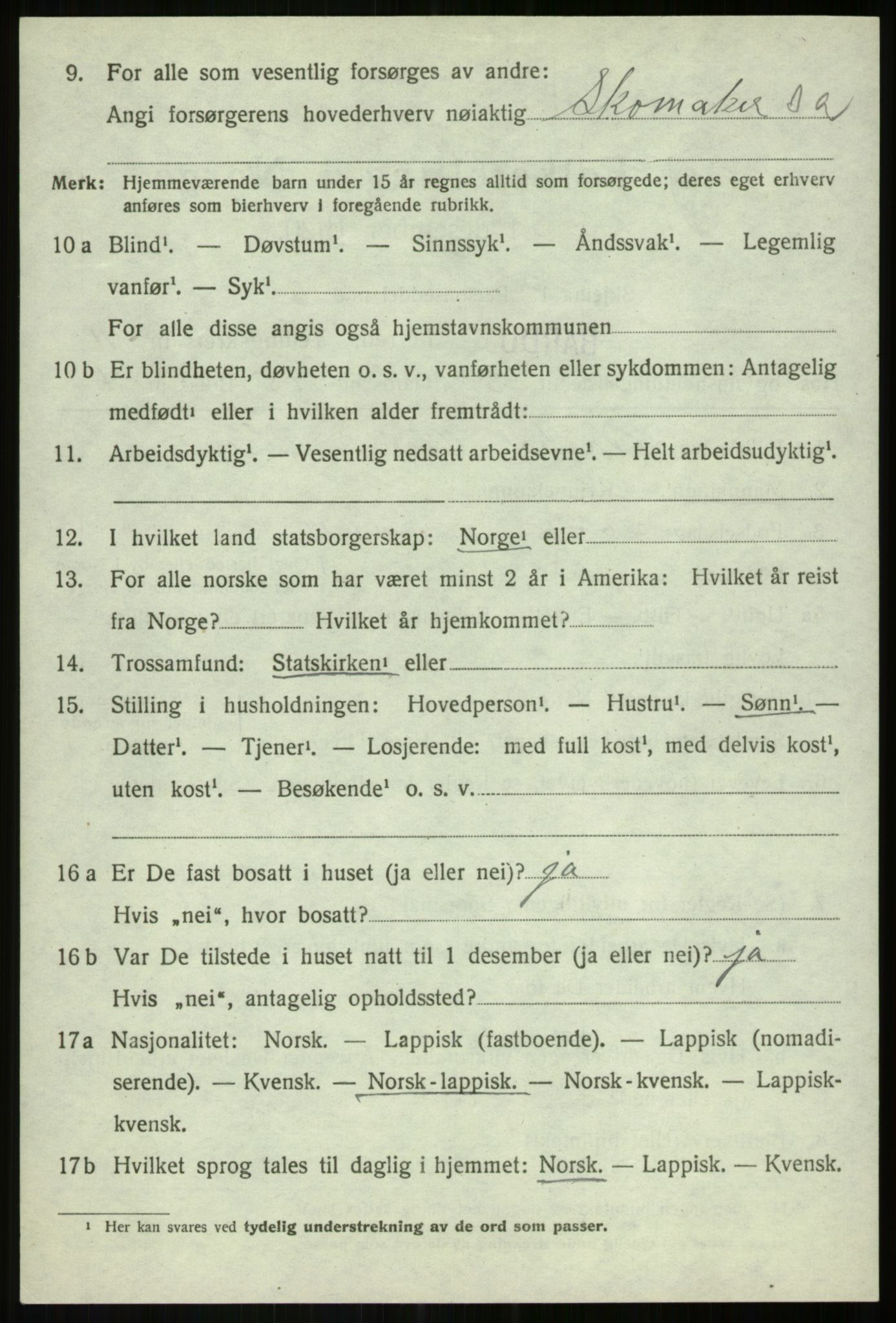 SATØ, 1920 census for Bardu, 1920, p. 3594