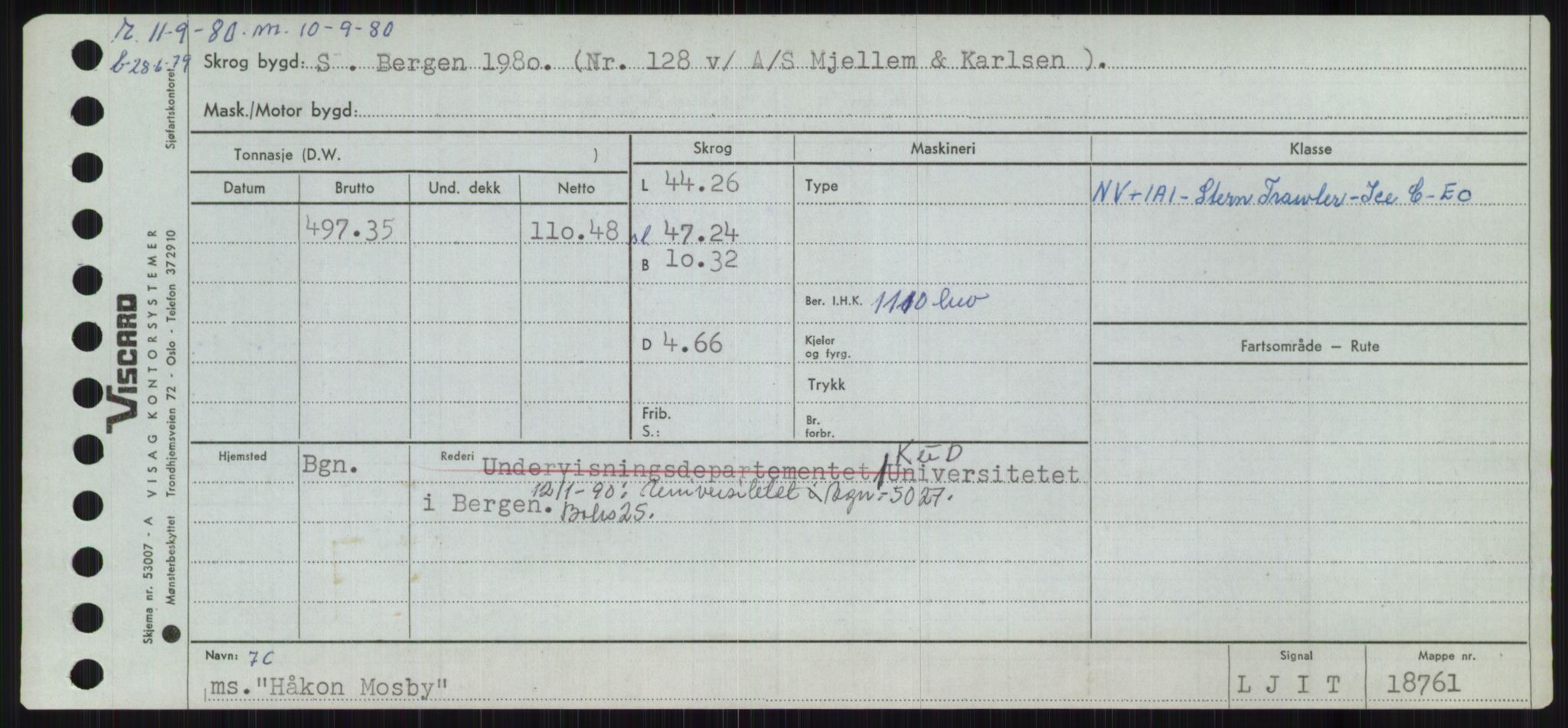 Sjøfartsdirektoratet med forløpere, Skipsmålingen, AV/RA-S-1627/H/Ha/L0003/0001: Fartøy, Hilm-Mar / Fartøy, Hilm-Kol, p. 239