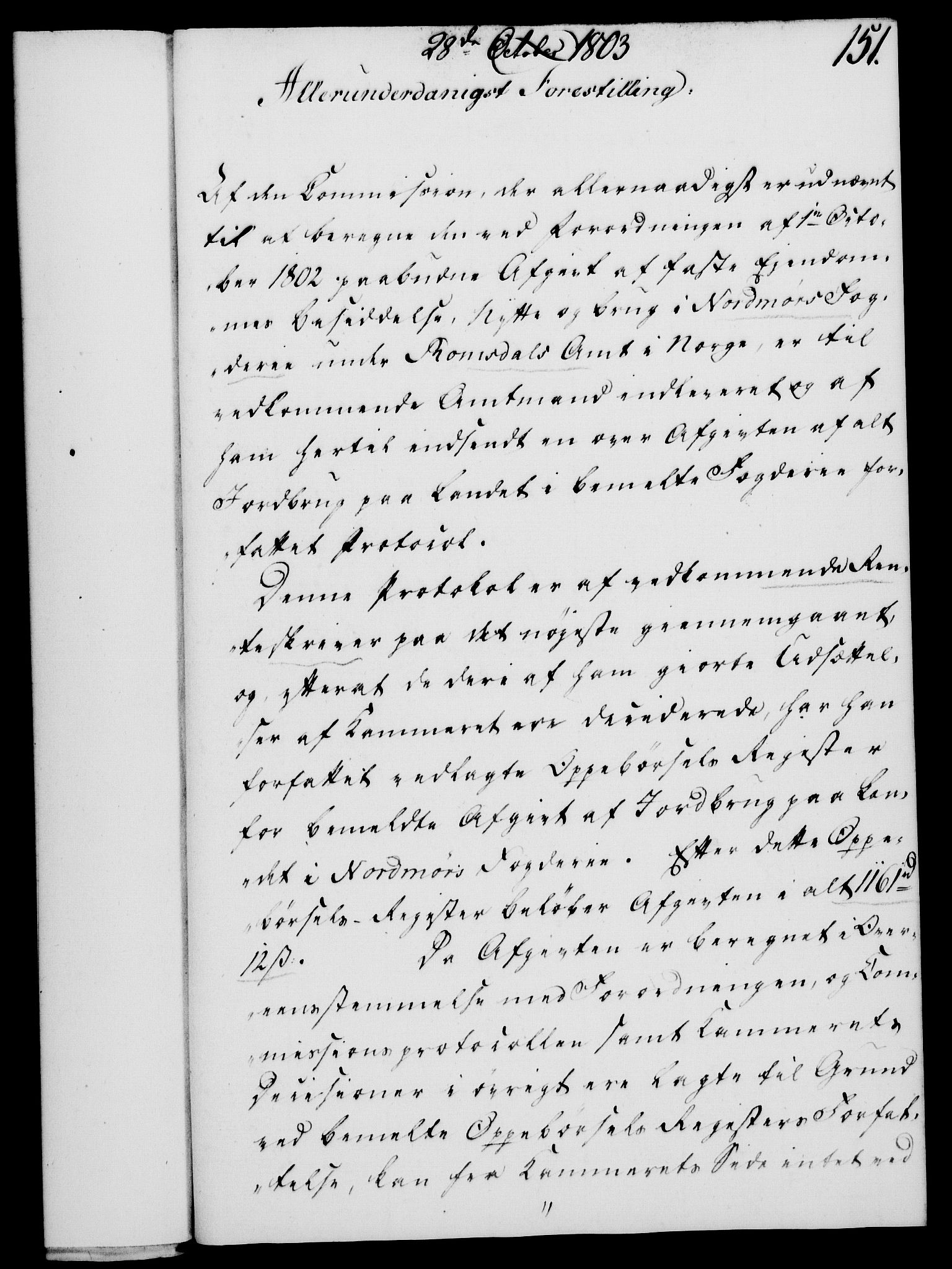 Rentekammeret, Kammerkanselliet, RA/EA-3111/G/Gf/Gfa/L0085: Norsk relasjons- og resolusjonsprotokoll (merket RK 52.85), 1803, p. 863