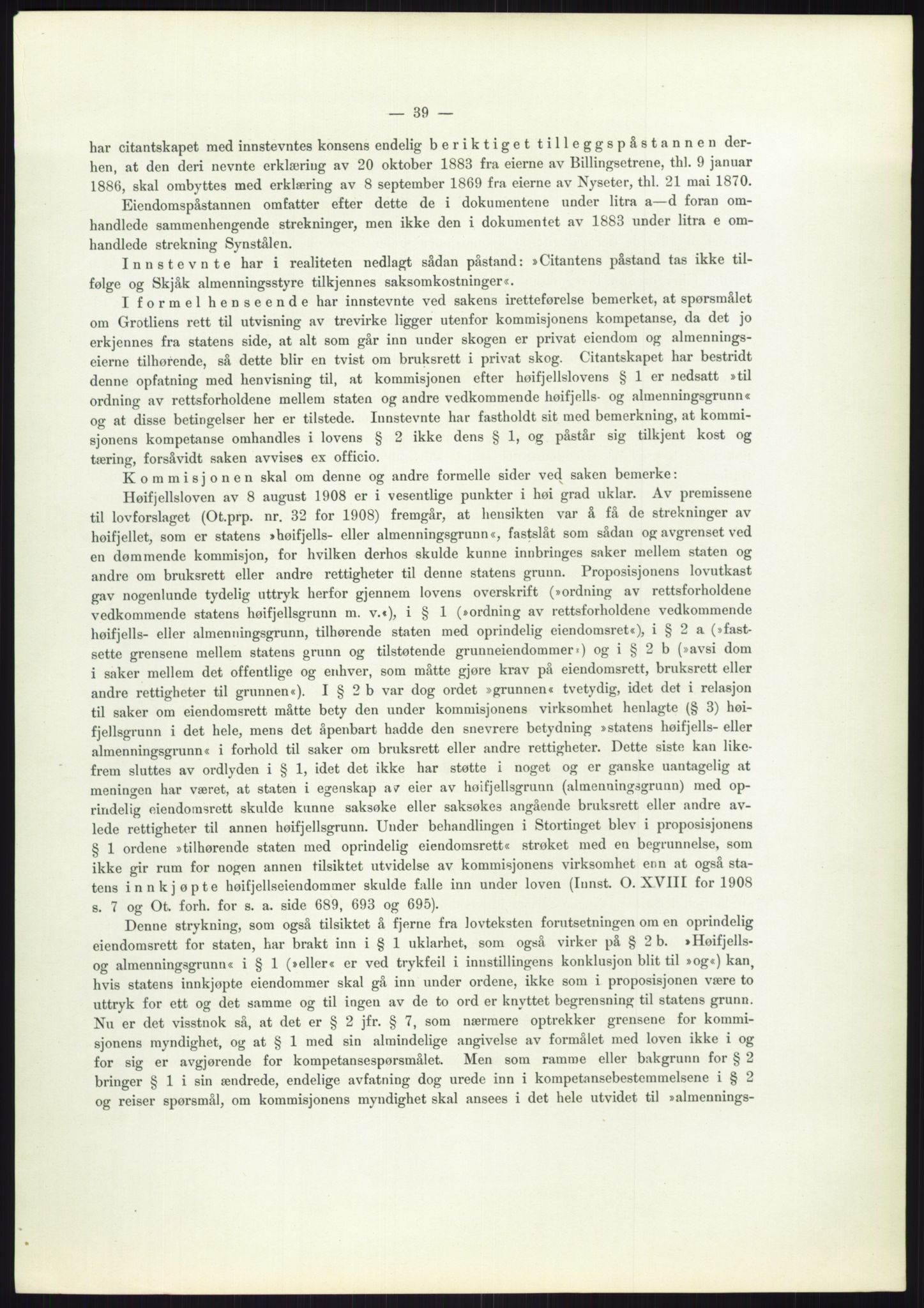 Høyfjellskommisjonen, AV/RA-S-1546/X/Xa/L0001: Nr. 1-33, 1909-1953, p. 2948