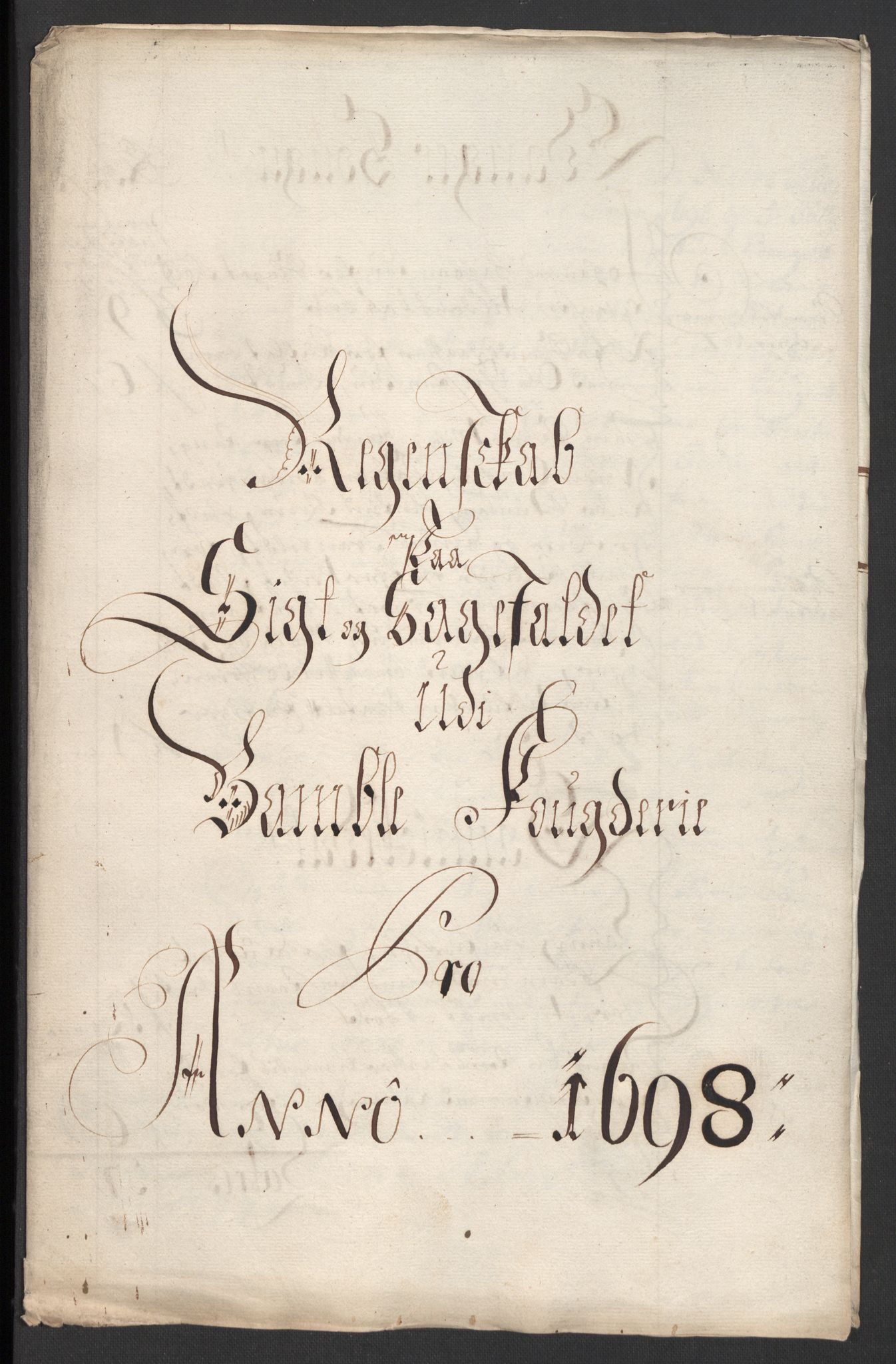 Rentekammeret inntil 1814, Reviderte regnskaper, Fogderegnskap, RA/EA-4092/R36/L2099: Fogderegnskap Øvre og Nedre Telemark og Bamble, 1698, p. 41