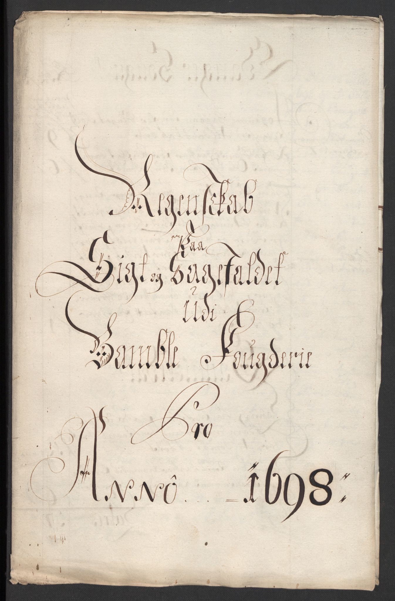 Rentekammeret inntil 1814, Reviderte regnskaper, Fogderegnskap, AV/RA-EA-4092/R36/L2099: Fogderegnskap Øvre og Nedre Telemark og Bamble, 1698, p. 41