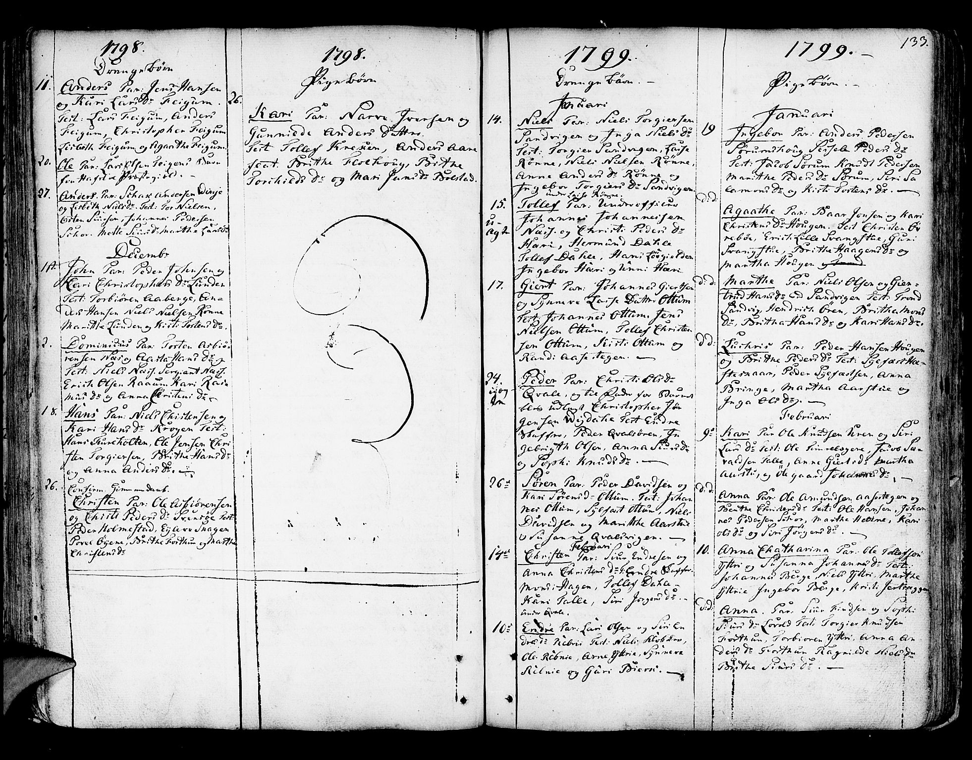 Luster sokneprestembete, AV/SAB-A-81101/H/Haa/Haaa/L0001: Parish register (official) no. A 1, 1731-1803, p. 133