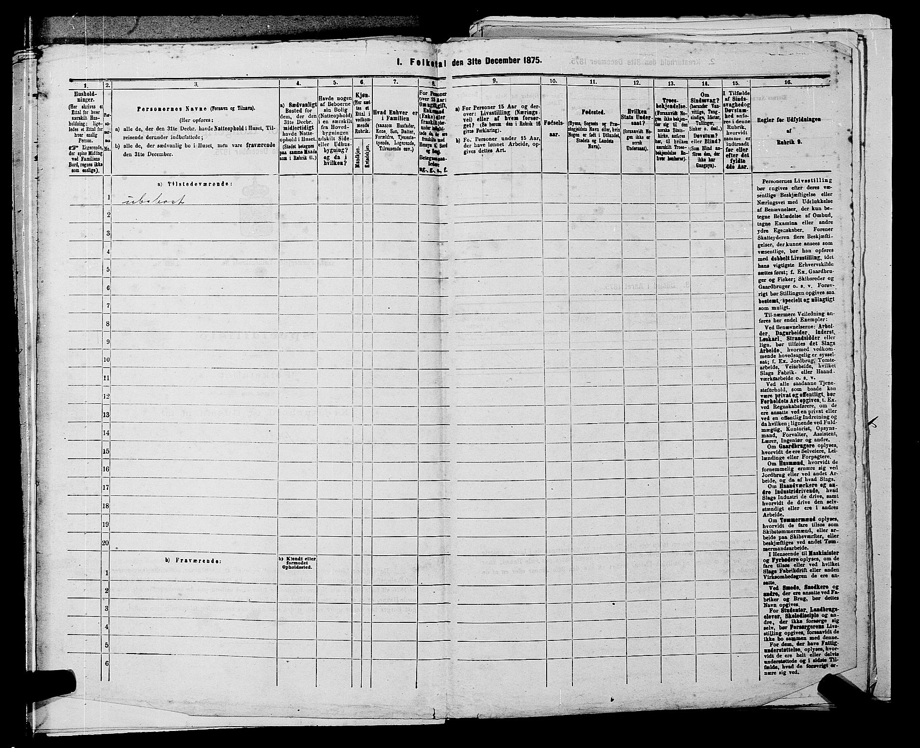 SAKO, 1875 census for 0822P Sauherad, 1875, p. 1054