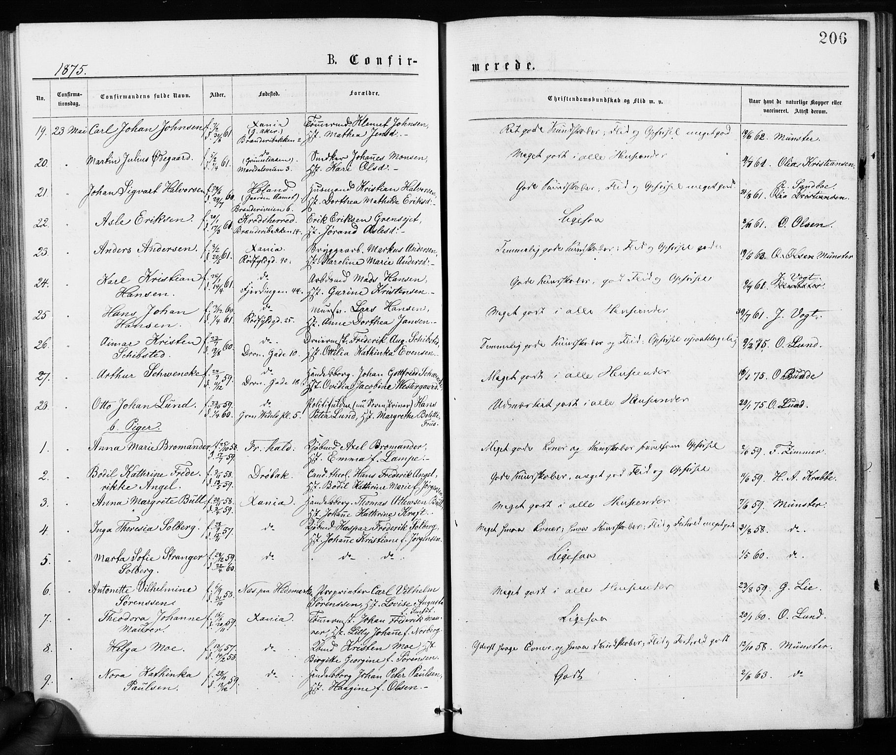 Jakob prestekontor Kirkebøker, SAO/A-10850/F/Fa/L0001: Parish register (official) no. 1, 1875-1924, p. 206