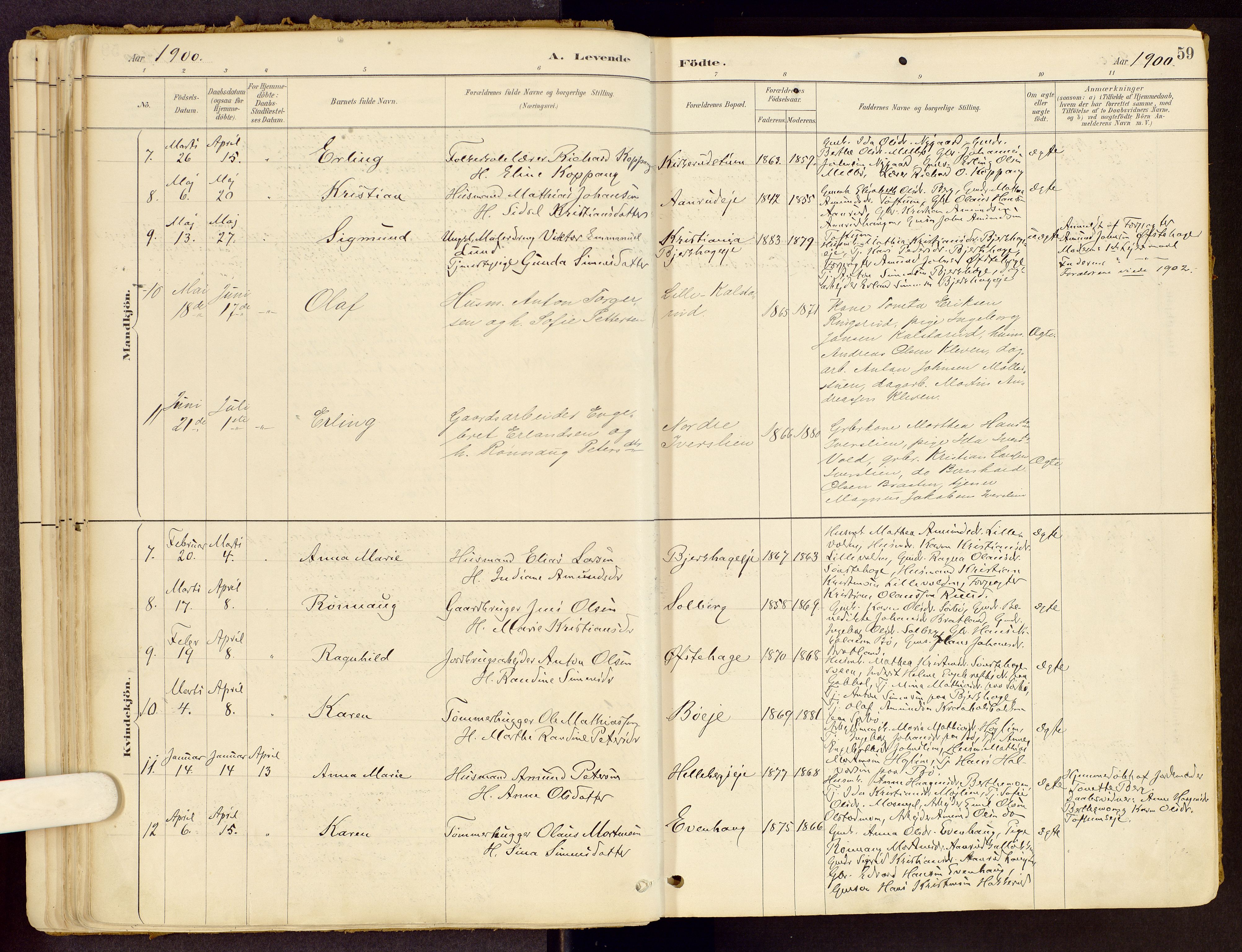 Vestre Gausdal prestekontor, SAH/PREST-094/H/Ha/Haa/L0001: Parish register (official) no. 1, 1887-1914, p. 59