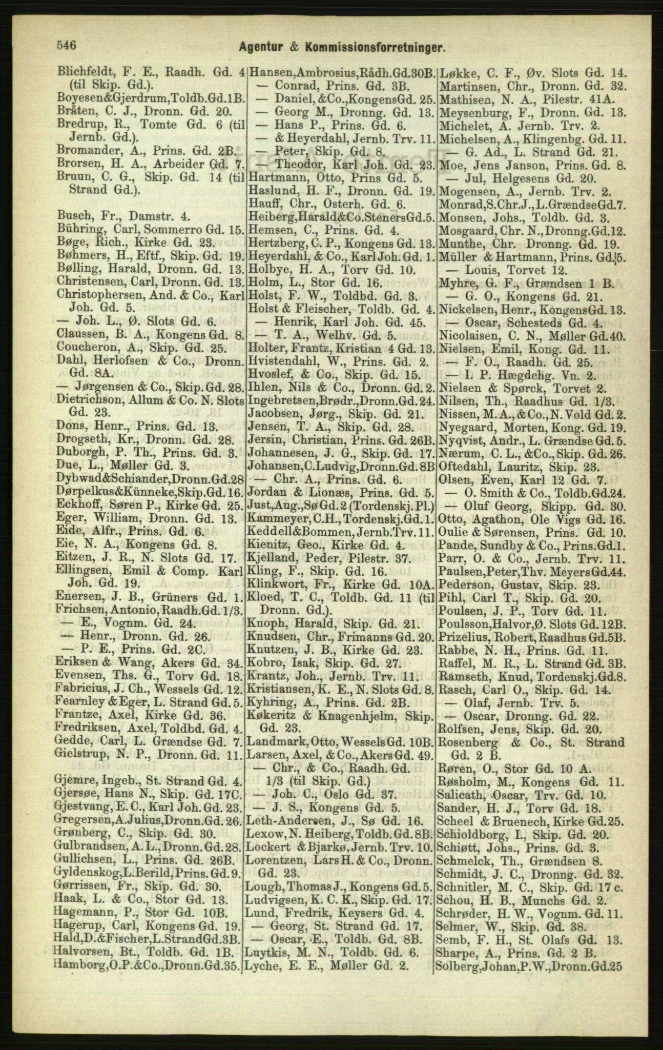 Kristiania/Oslo adressebok, PUBL/-, 1886, p. 546