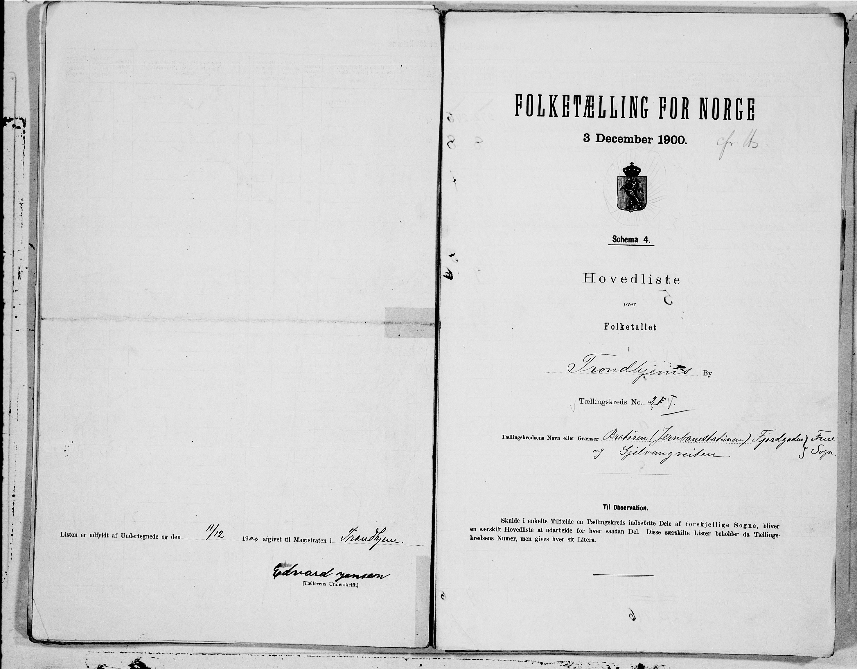 SAT, 1900 census for Trondheim, 1900, p. 41