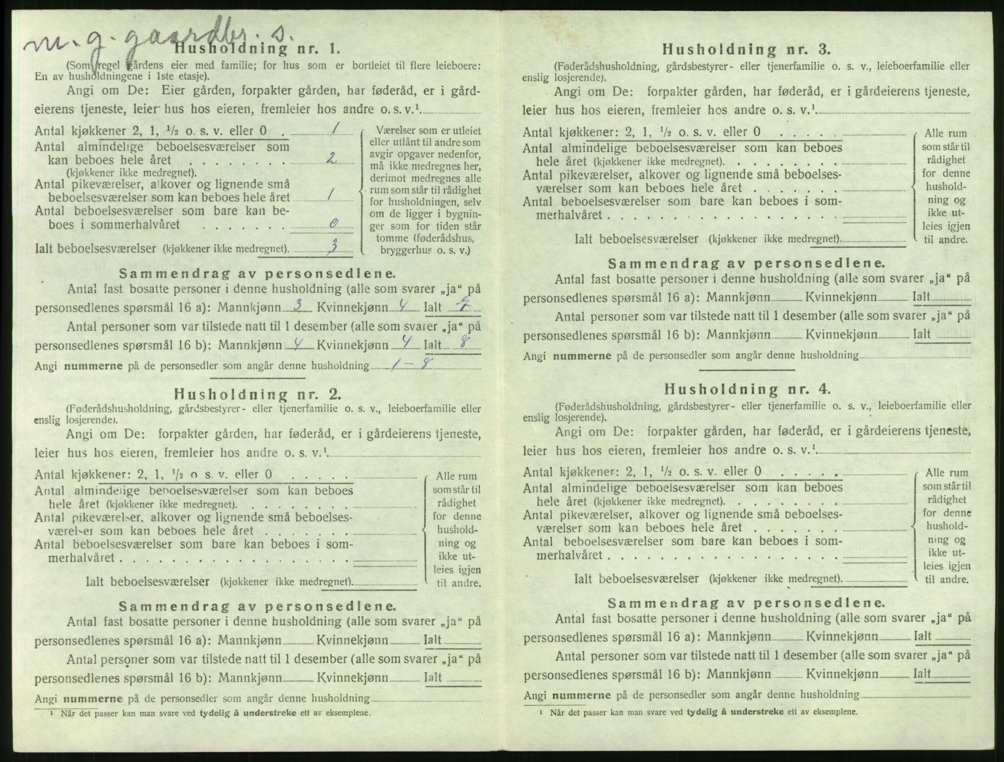 SAT, 1920 census for Sykkylven, 1920, p. 606