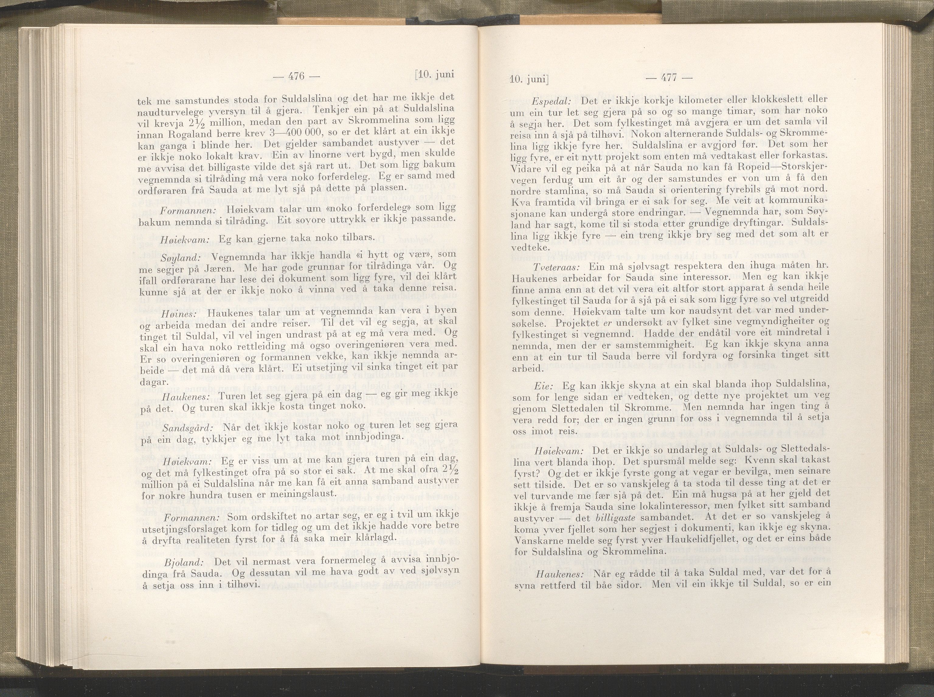 Rogaland fylkeskommune - Fylkesrådmannen , IKAR/A-900/A/Aa/Aaa/L0049: Møtebok , 1930, p. 476-477