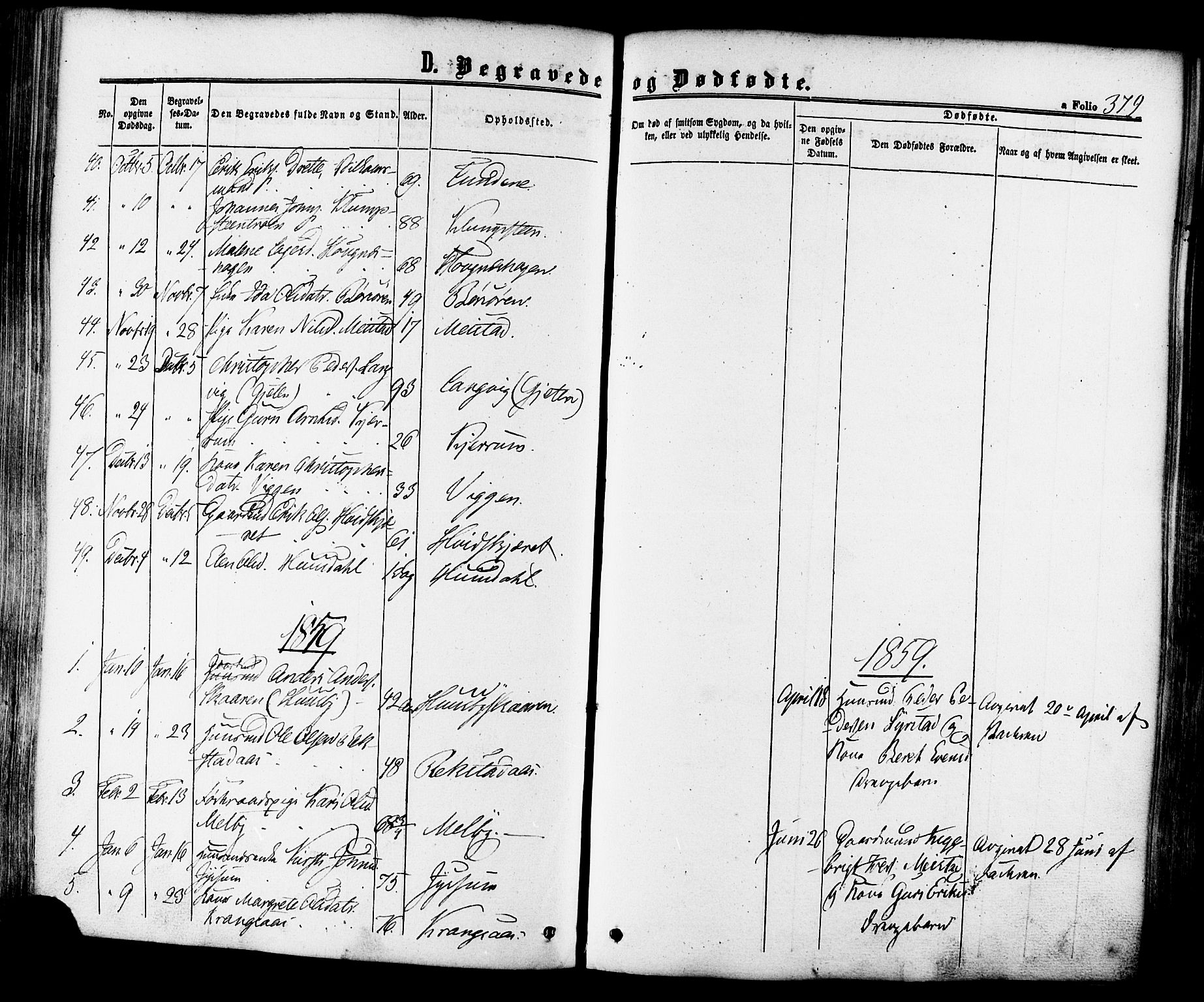 Ministerialprotokoller, klokkerbøker og fødselsregistre - Sør-Trøndelag, SAT/A-1456/665/L0772: Parish register (official) no. 665A07, 1856-1878, p. 379