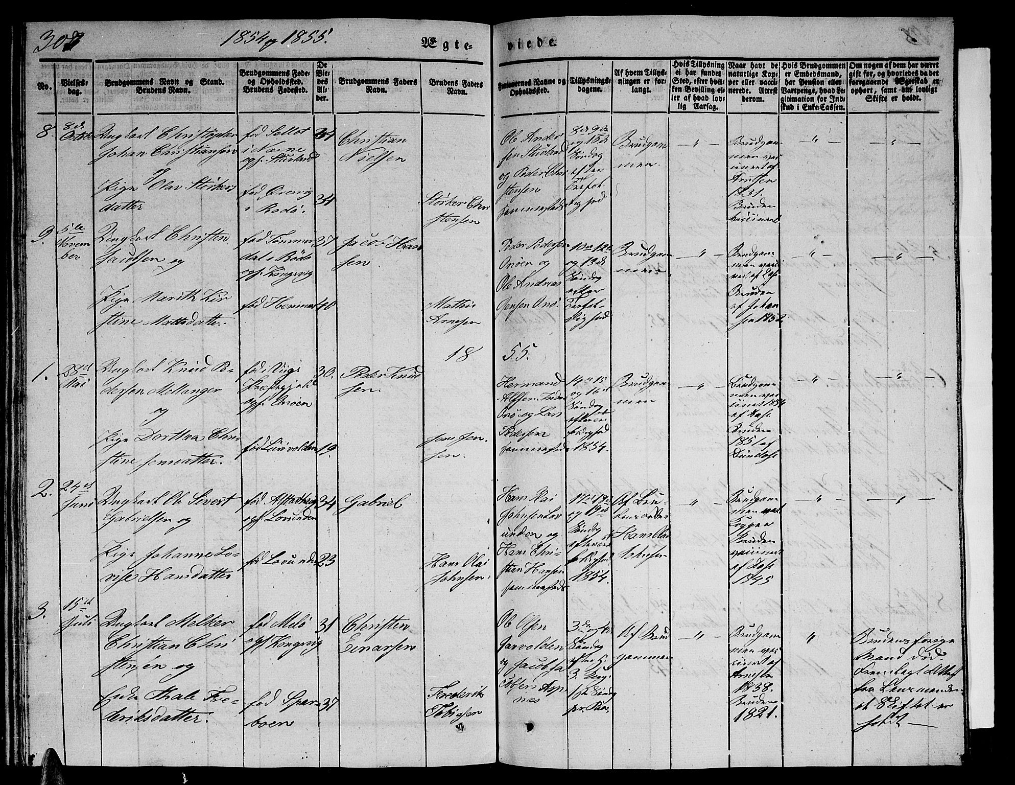 Ministerialprotokoller, klokkerbøker og fødselsregistre - Nordland, AV/SAT-A-1459/839/L0572: Parish register (copy) no. 839C02, 1841-1873, p. 307