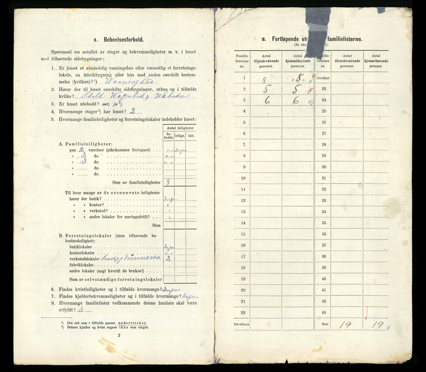 RA, 1910 census for Trondheim, 1910, p. 6378