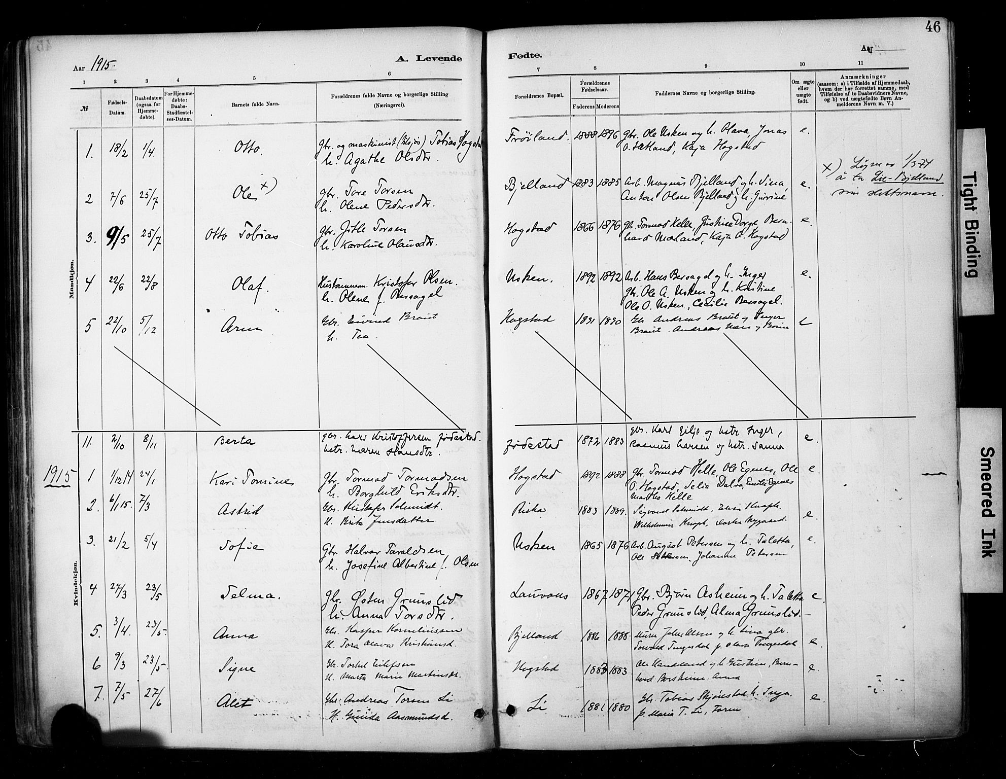 Hetland sokneprestkontor, AV/SAST-A-101826/30/30BA/L0010: Parish register (official) no. A 10, 1882-1925, p. 46