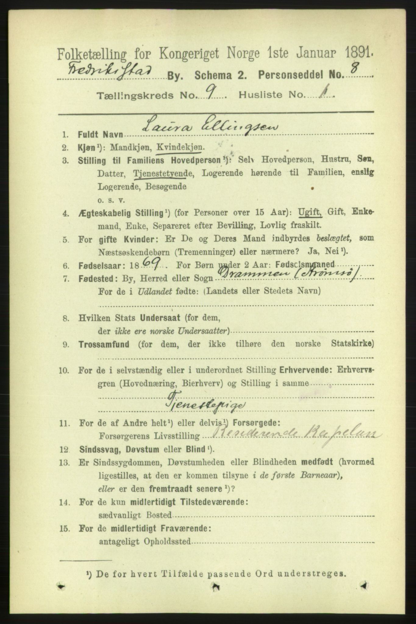 RA, 1891 census for 0103 Fredrikstad, 1891, p. 10468