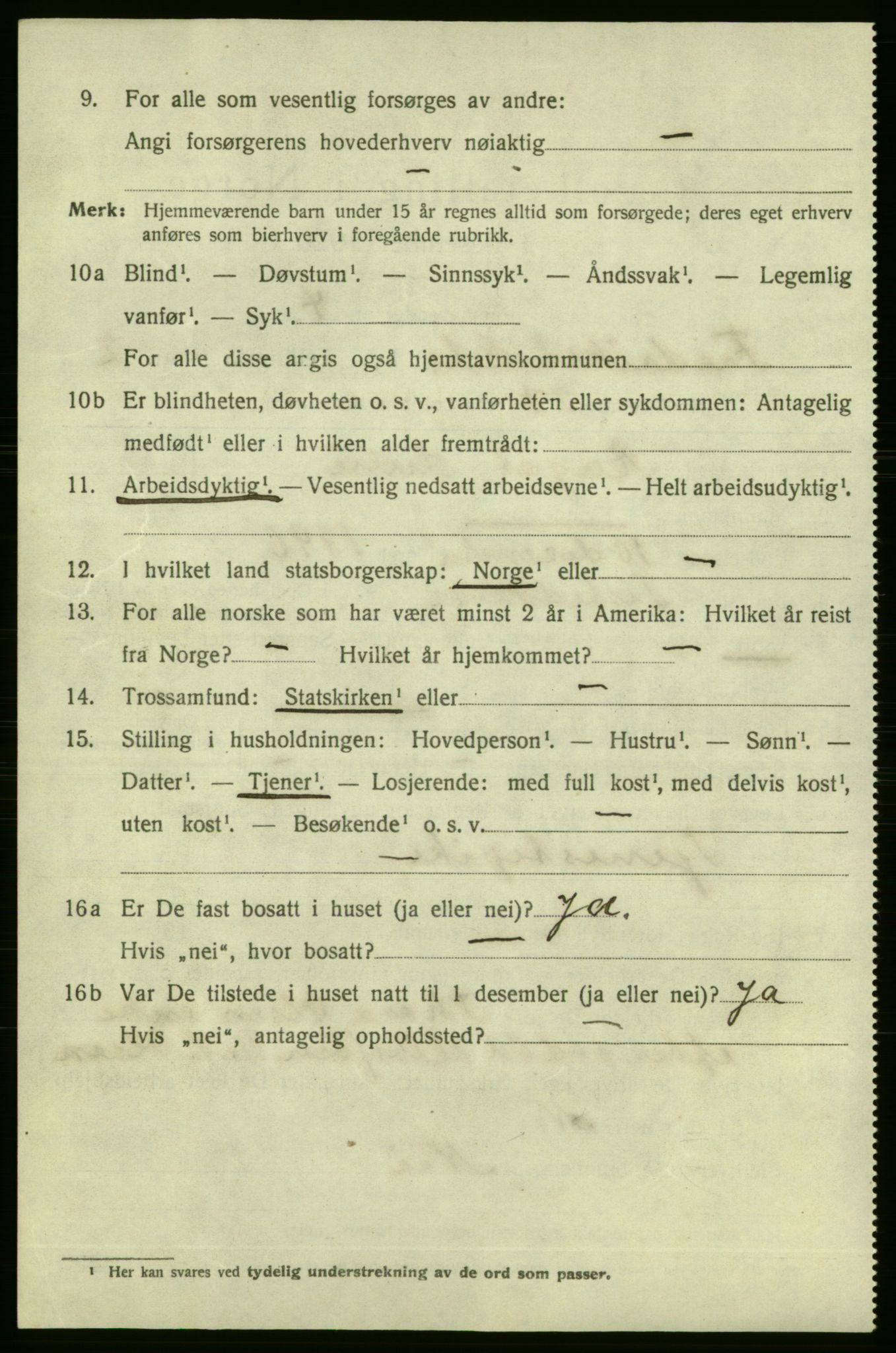 SAO, 1920 census for Fredrikshald, 1920, p. 9913