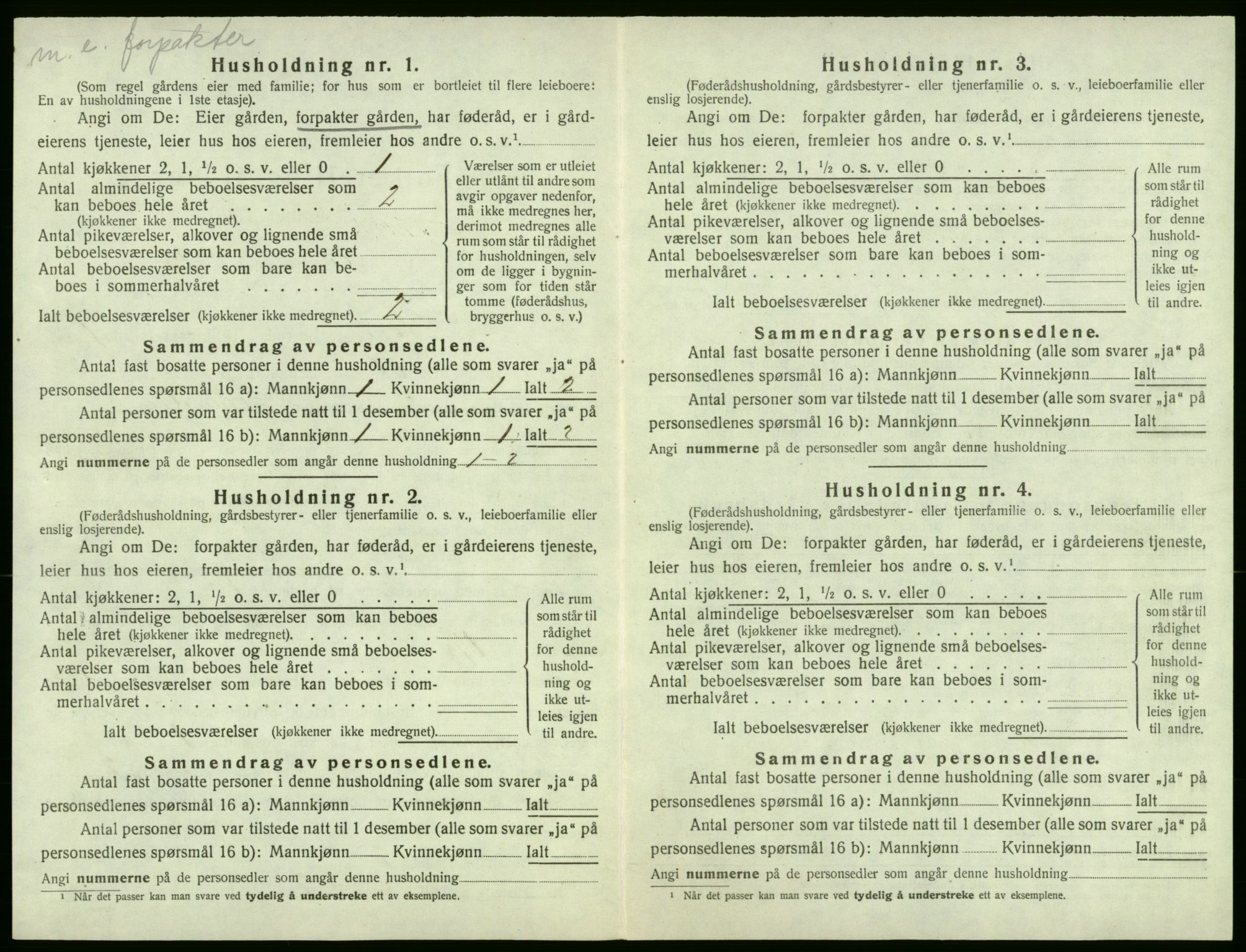 SAB, 1920 census for Stord, 1920, p. 80