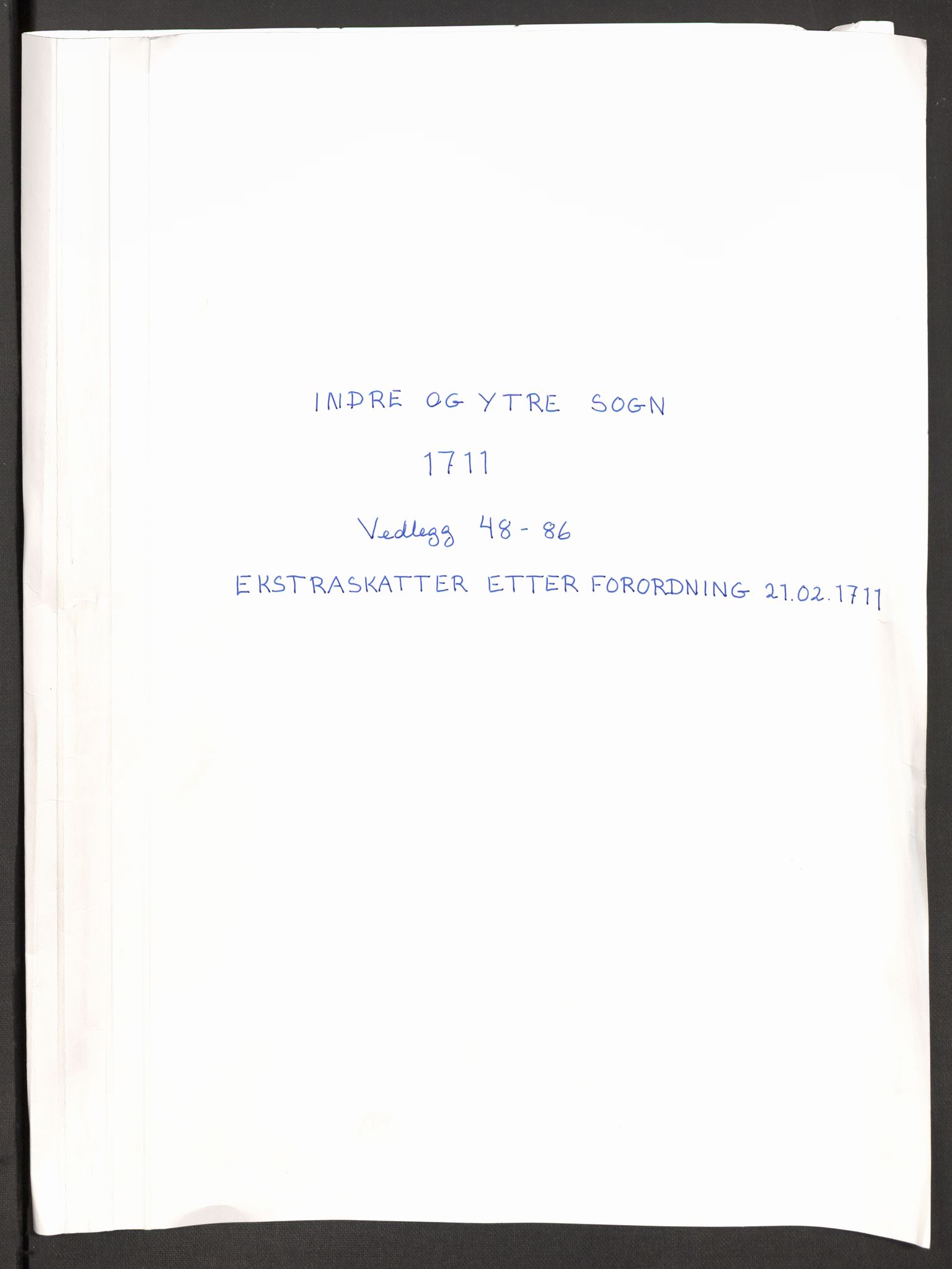 Rentekammeret inntil 1814, Reviderte regnskaper, Fogderegnskap, RA/EA-4092/R52/L3317: Fogderegnskap Sogn, 1711, p. 258