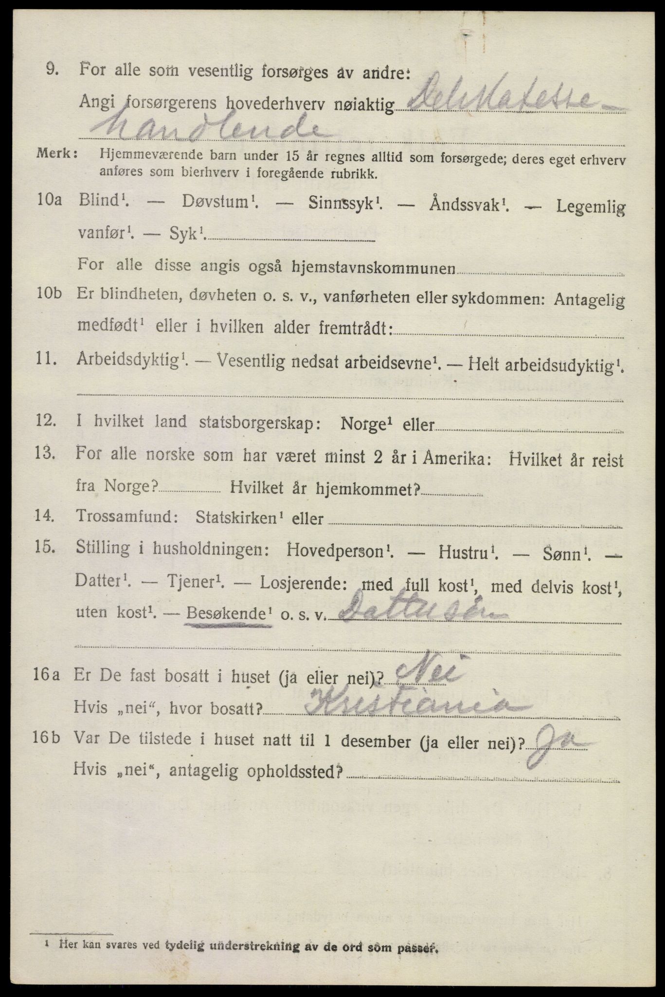 SAKO, 1920 census for Sandeherred, 1920, p. 12695
