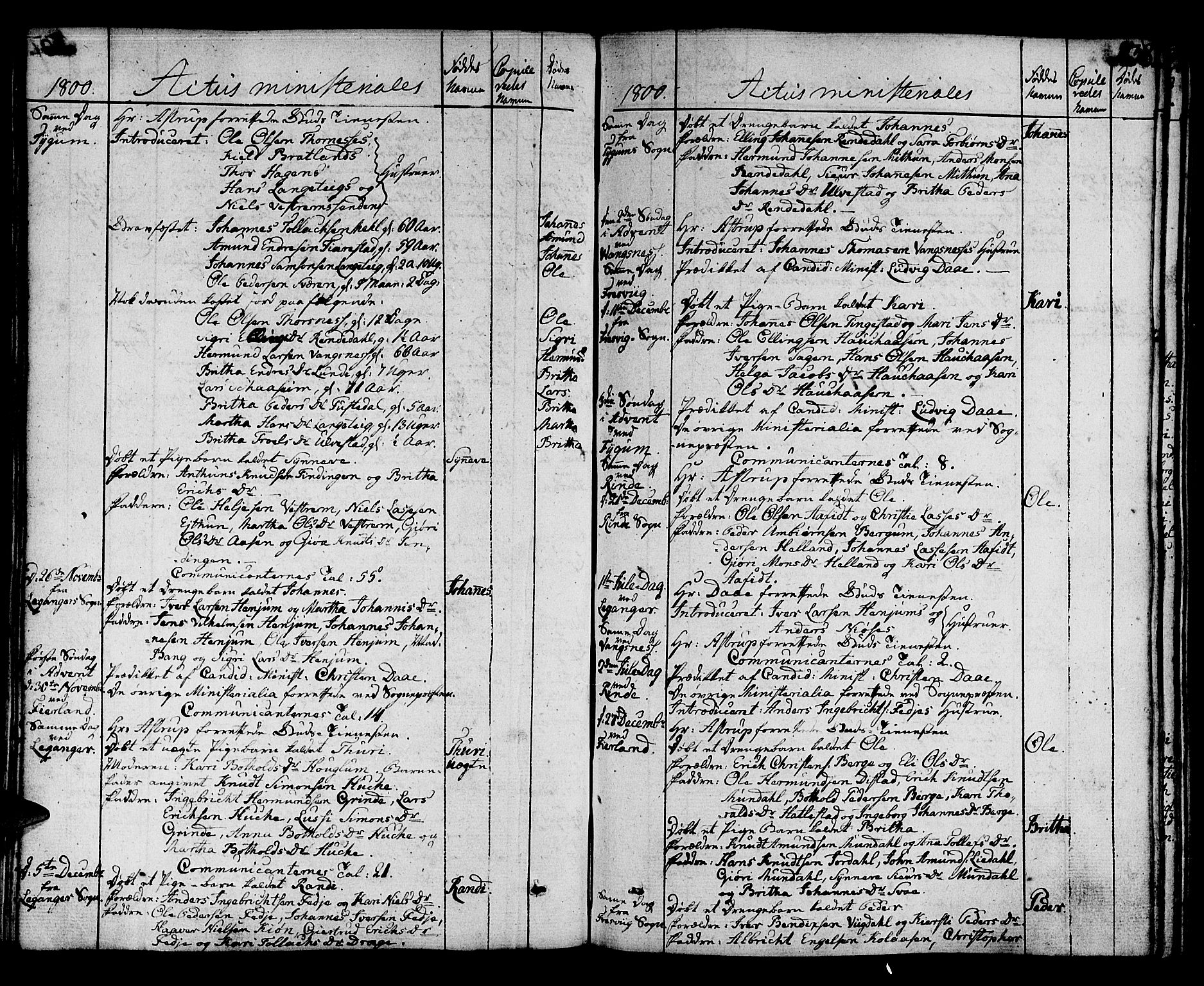 Leikanger sokneprestembete, AV/SAB-A-81001/H/Haa/Haaa/L0005: Parish register (official) no. A 5, 1792-1809, p. 138